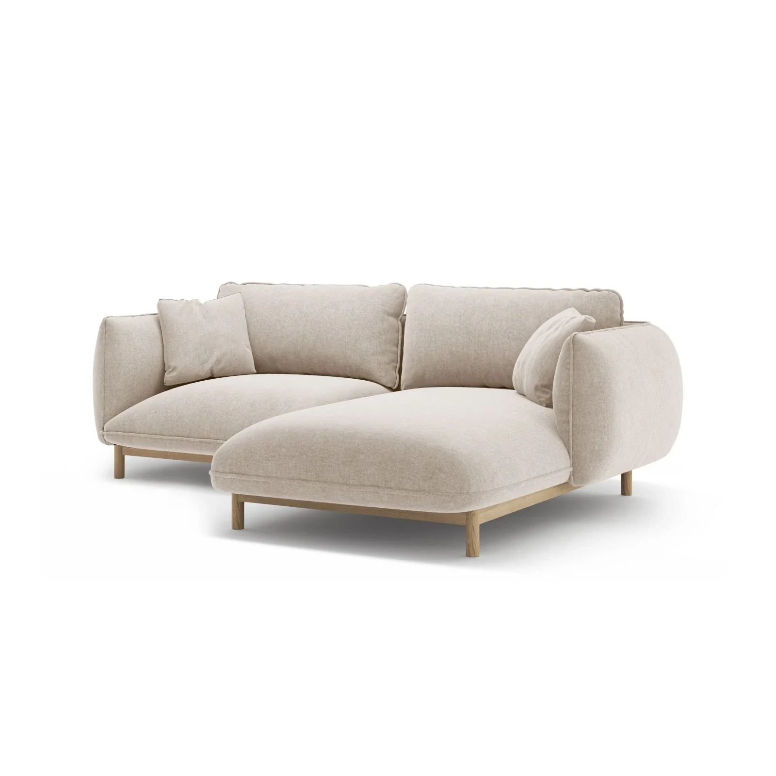Ada Ecksofa Rechts aus Samt oder Strukturstoff, 220x179 cm - Image 74