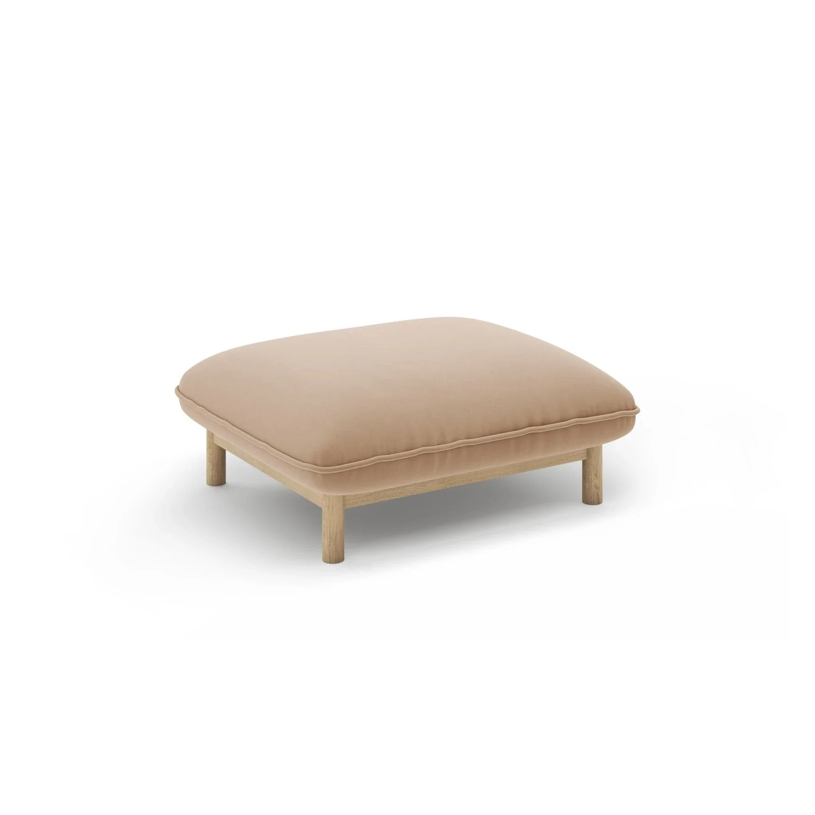 Ada Pouf aus Samt oder Strukturstoff, 80x65 cm - Image 2