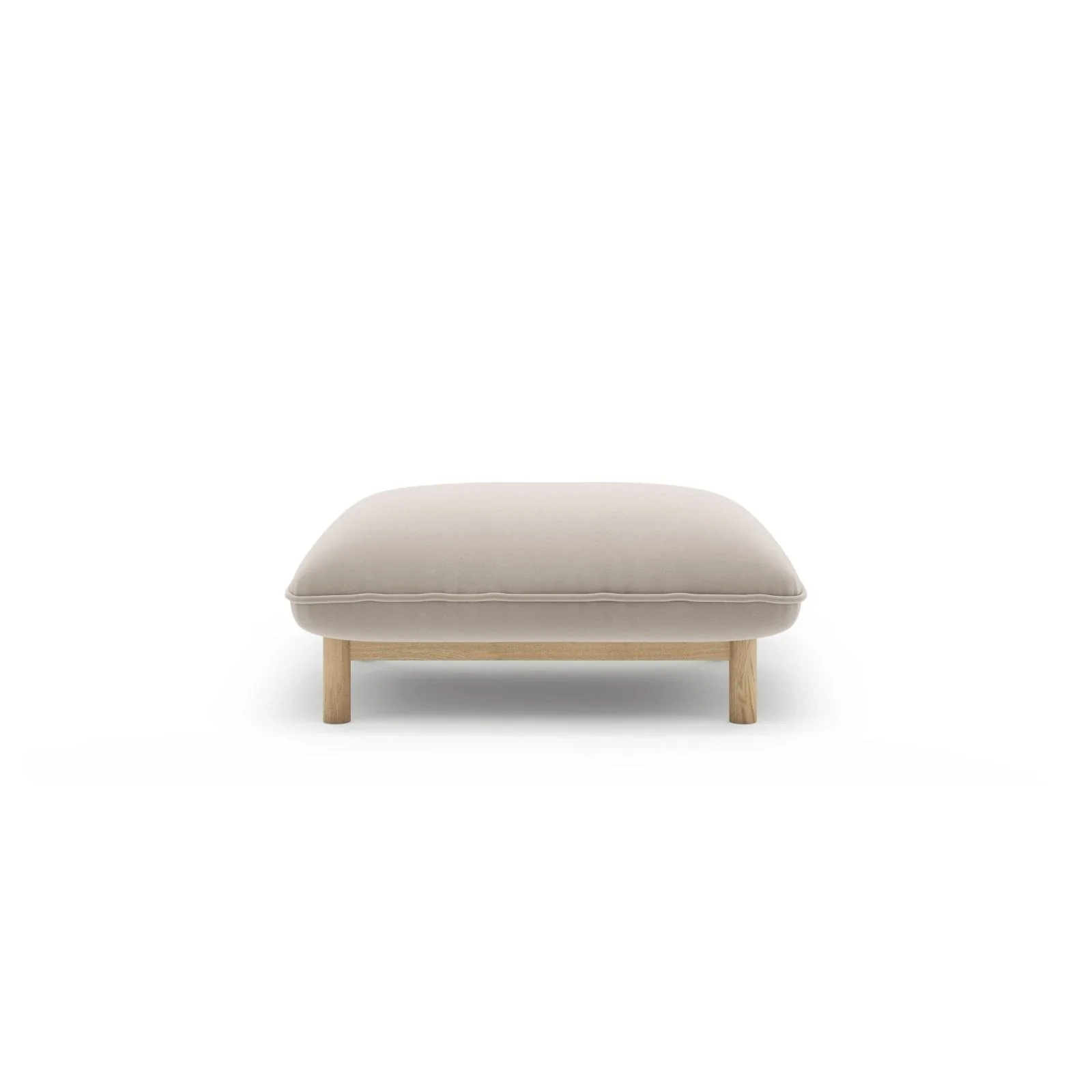 Ada Pouf aus Samt oder Strukturstoff, 80x65 cm - Image 5