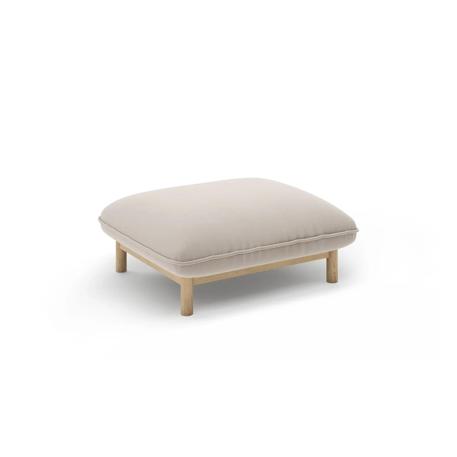 Ada Pouf aus Samt oder Strukturstoff, 80x65 cm - Image 6