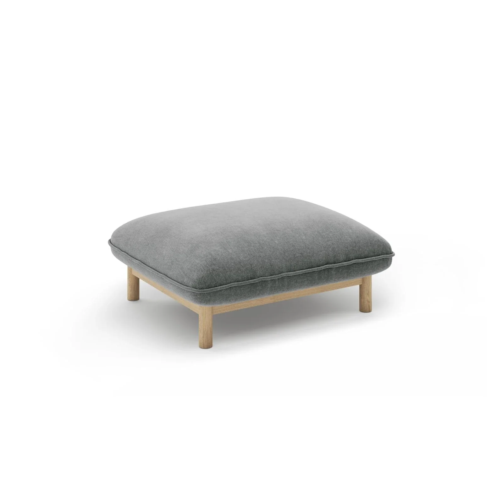 Ada Pouf aus Samt oder Strukturstoff, 80x65 cm - Image 62
