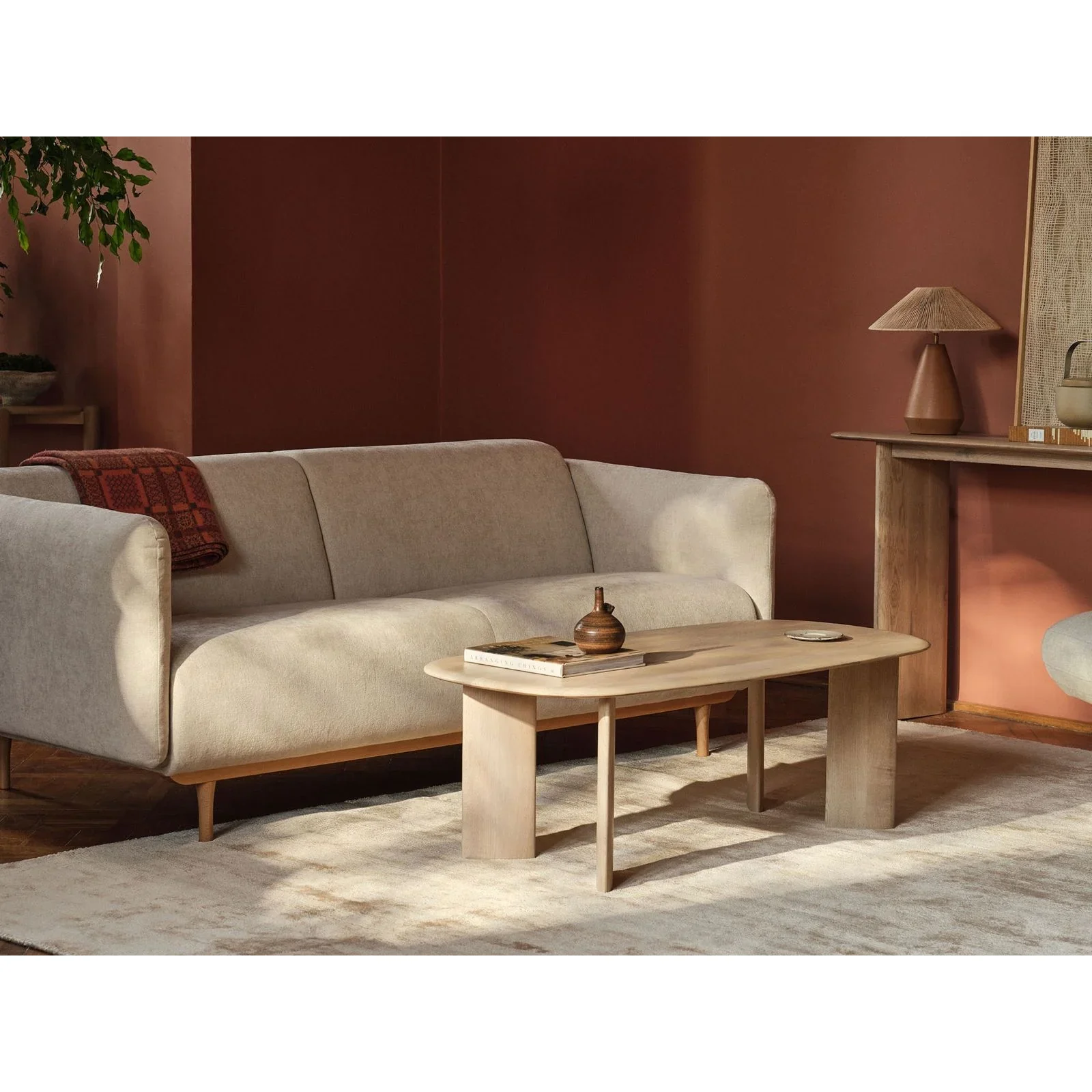Aggie Couchtisch mit Eichenholzplatte, 120x60x40 cm - Image 2