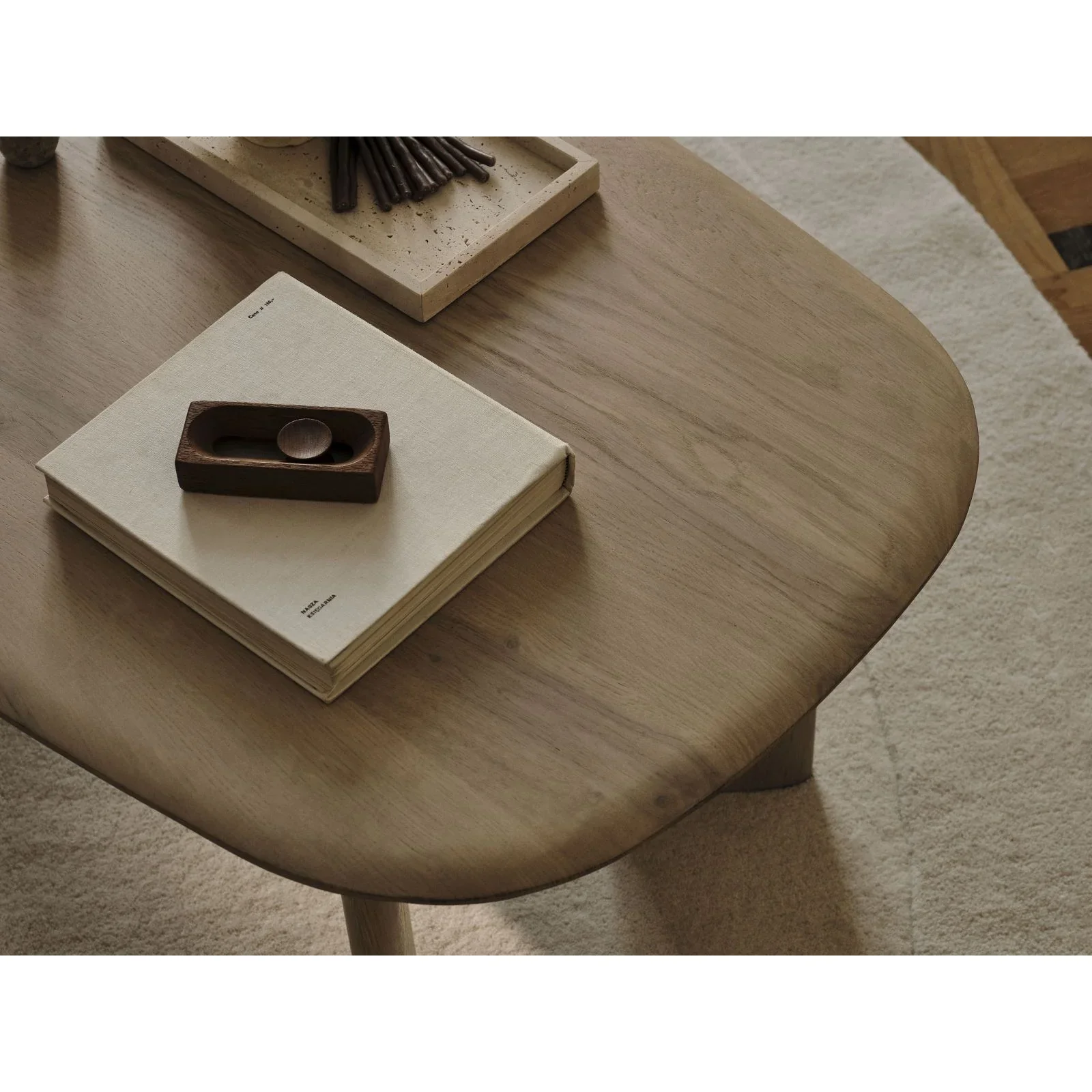 Aggie Couchtisch mit Eichenholzplatte, 120x60x40 cm - Image 4