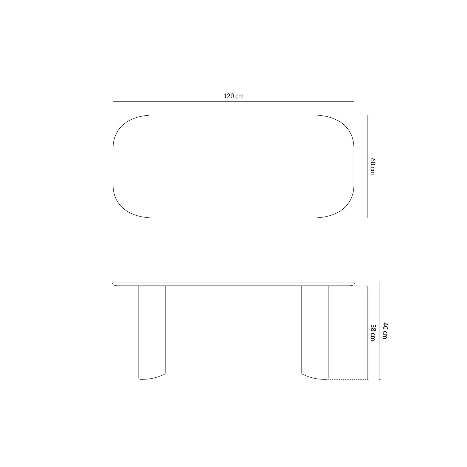 Aggie Couchtisch mit Eichenholzplatte, 120x60x40 cm - Image 5
