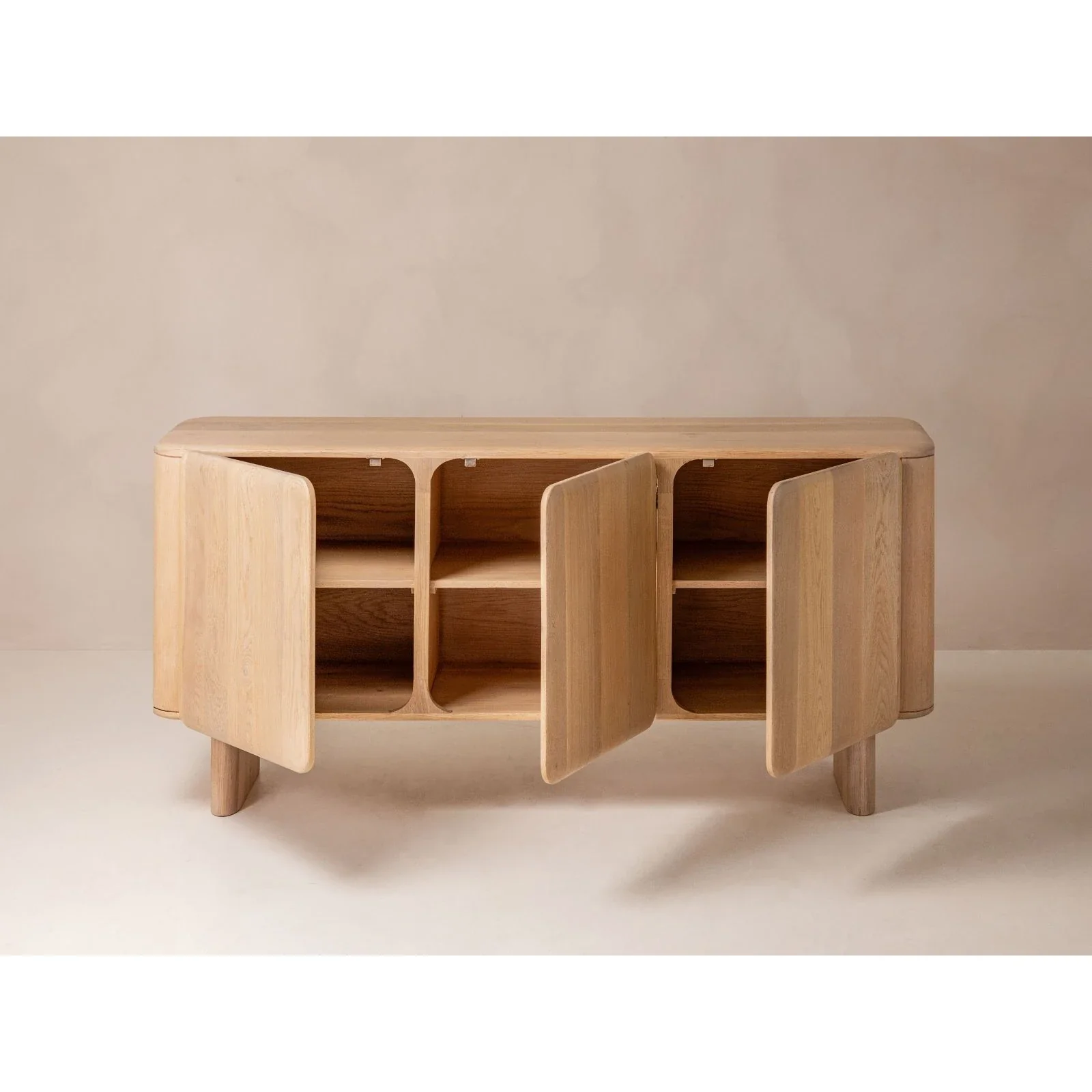 Aggie Kommode aus massivem Eichenholz, 160x45x75 cm - Image 5