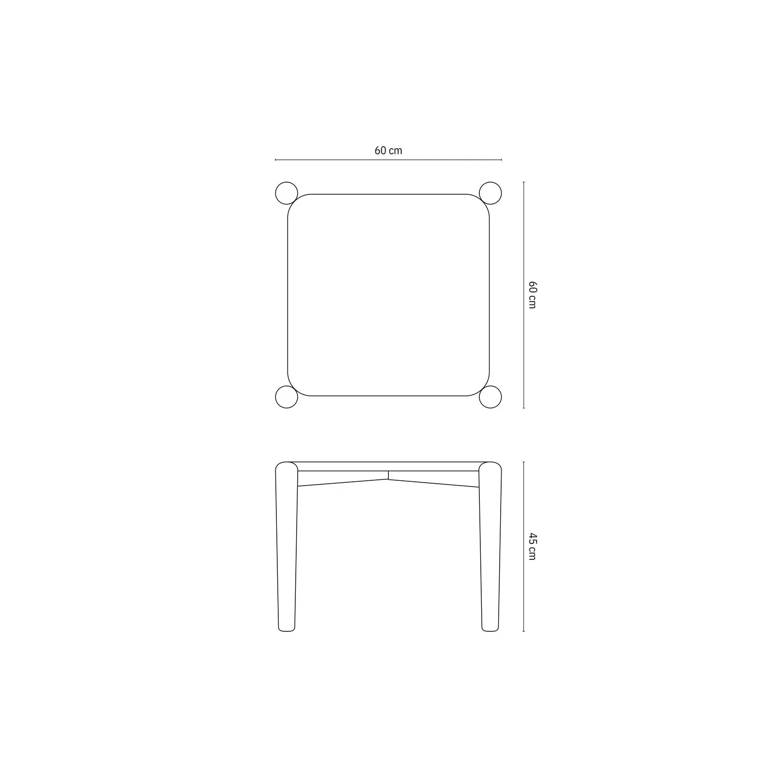Aires Couchtisch aus Eichenholz 60x60x45 cm - Image 3