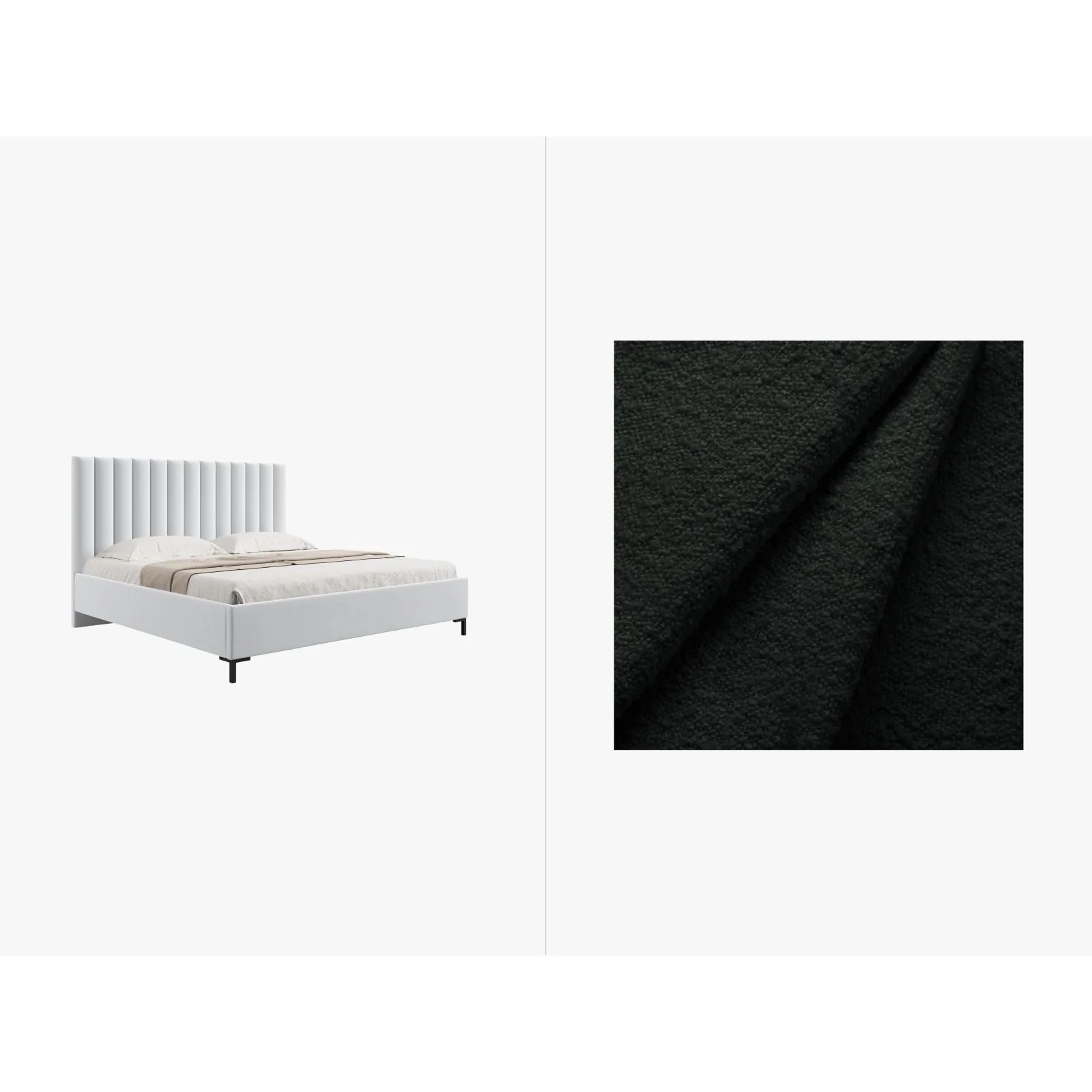 Allison Bett aus Samt oder Boucle, für Matratzengrösse 180x200 cm - Image 54