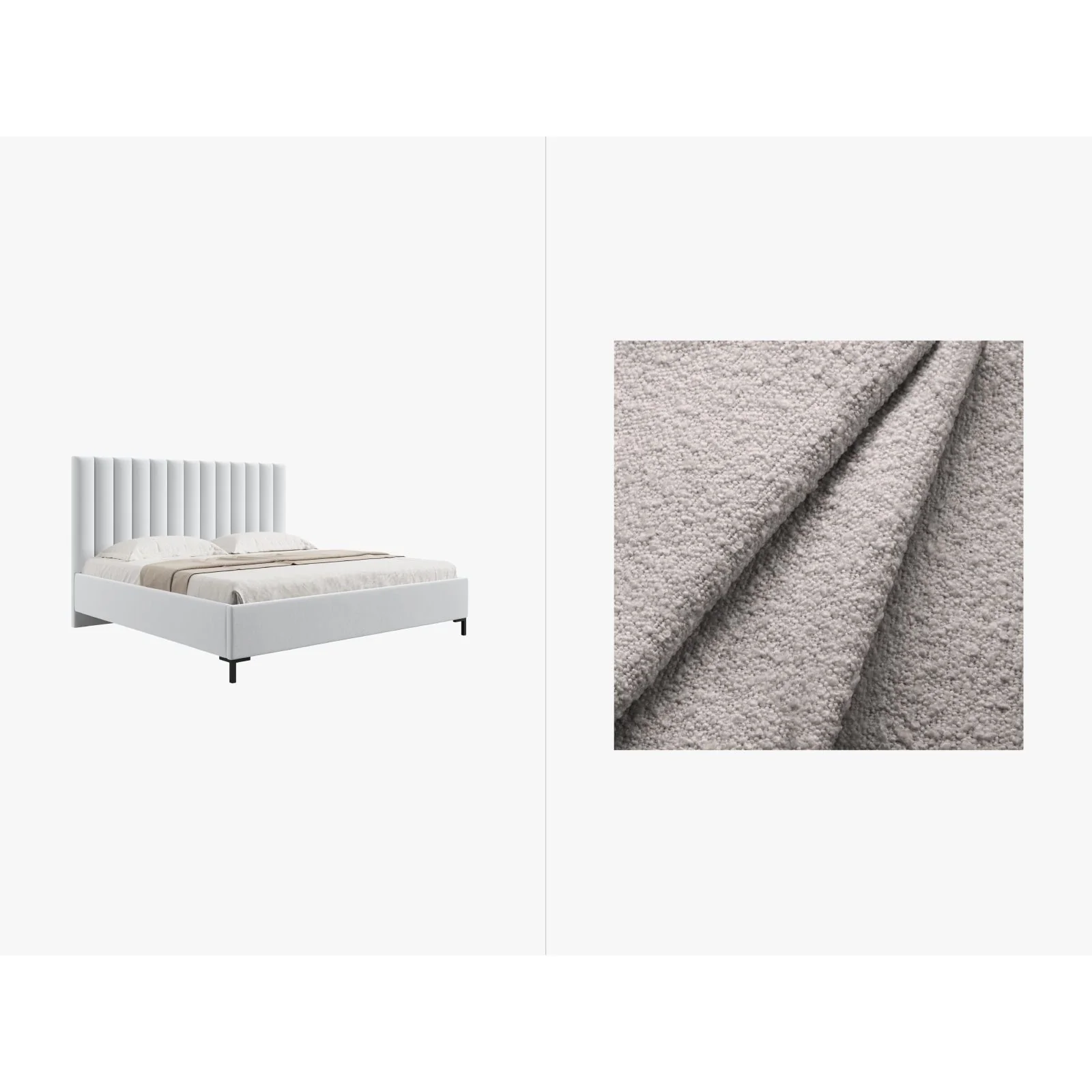 Allison Bett aus Samt oder Boucle, für Matratzengrösse 180x200 cm - Image 56