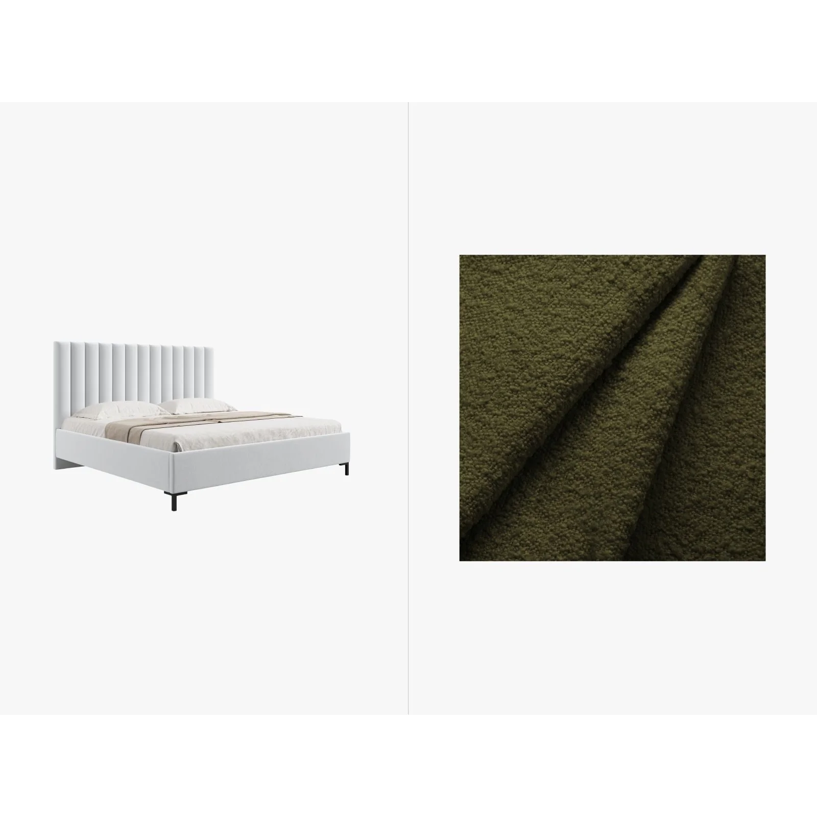 Allison Bett aus Samt oder Boucle, für Matratzengrösse 180x200 cm - Image 60