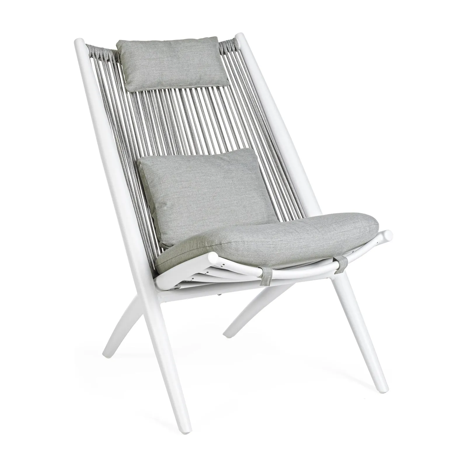 Aloha Lounge-Sessel Weiss XK03 mit Kissen