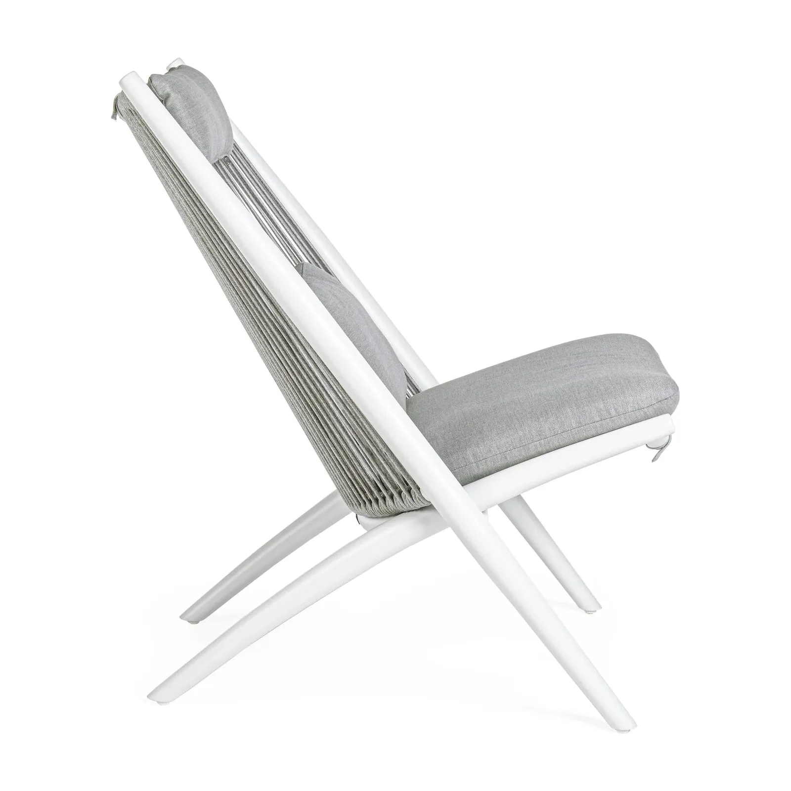 Aloha Lounge-Sessel Weiss XK03 mit Kissen - Image 6