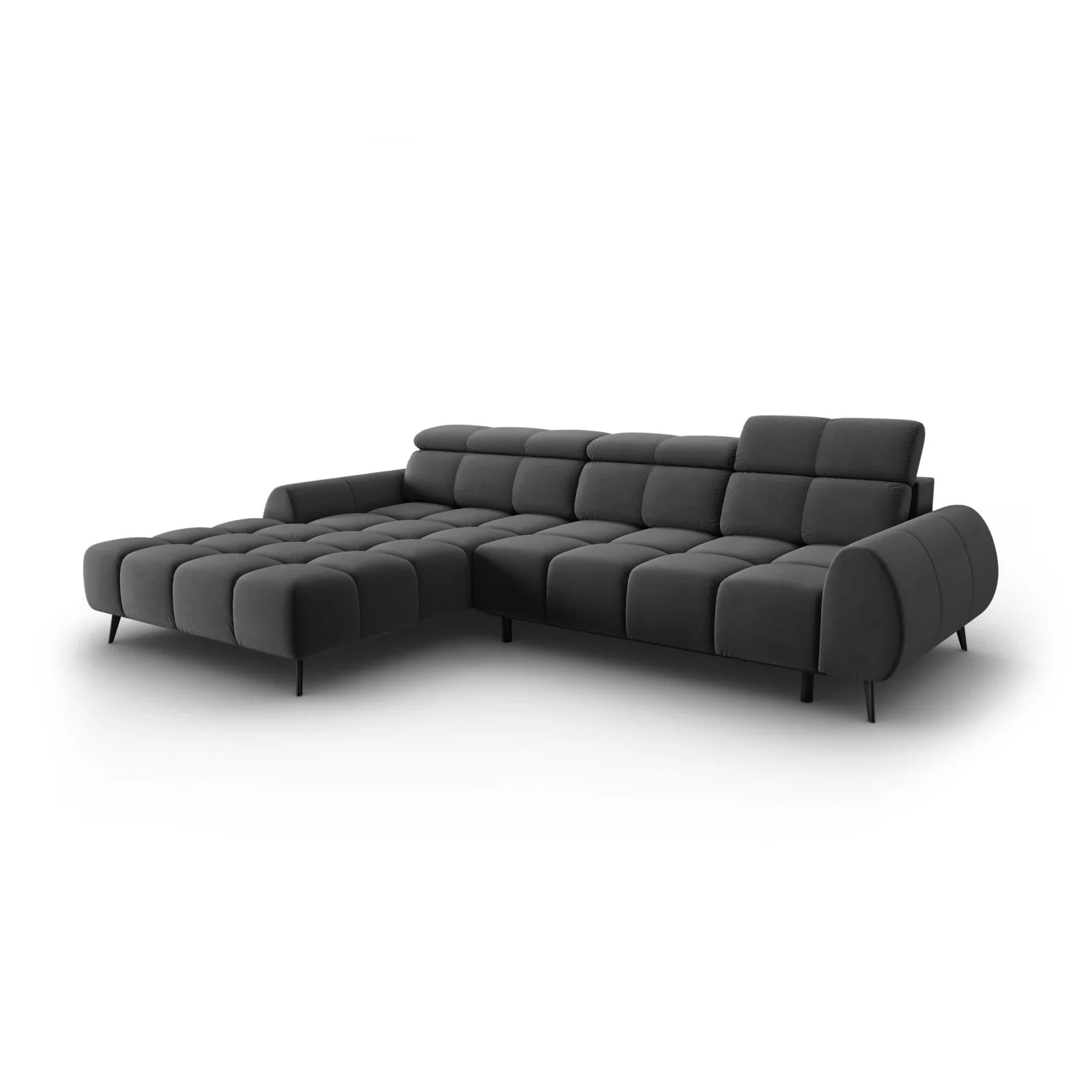 Alyse 5-Sitzer Ecksofa Links, elektrisch verstellbar, mit Bezug aus Samt oder Strukturstoff, 295x188 cm - Image 49