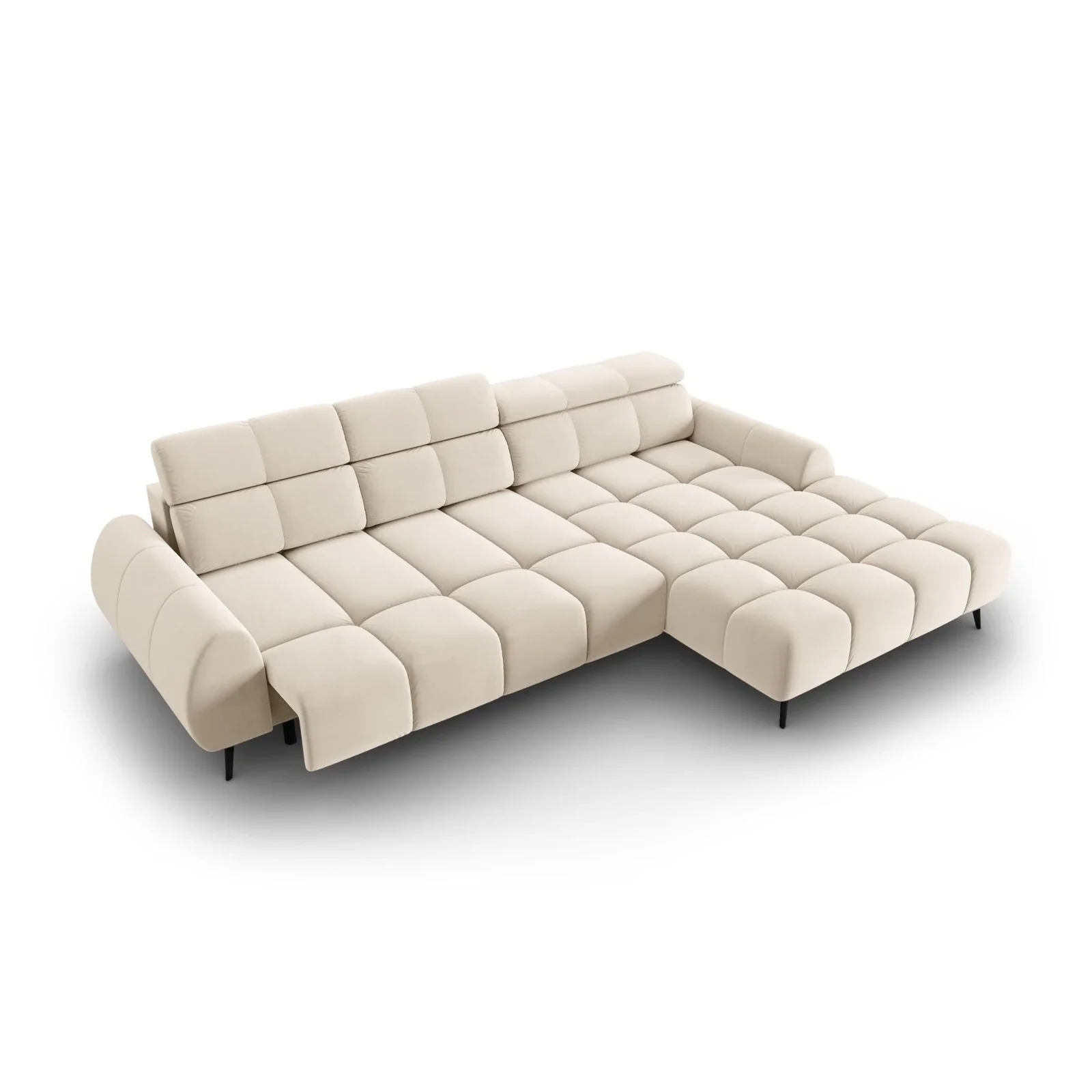 Alyse 5-Sitzer Ecksofa Rechts, elektrisch verstellbar, mit Bezug aus Samt oder Strukturstoff, 295x188 cm - Image 6