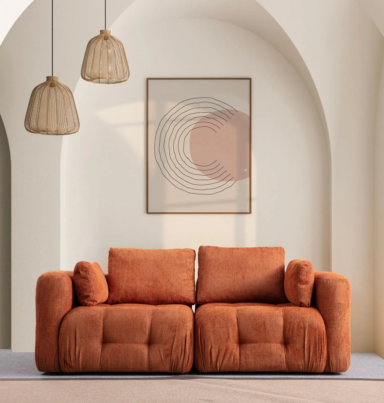 Amaris 2-Sitzer Sofa mit Bezug aus Stoff, 200x100 cm - Image 36