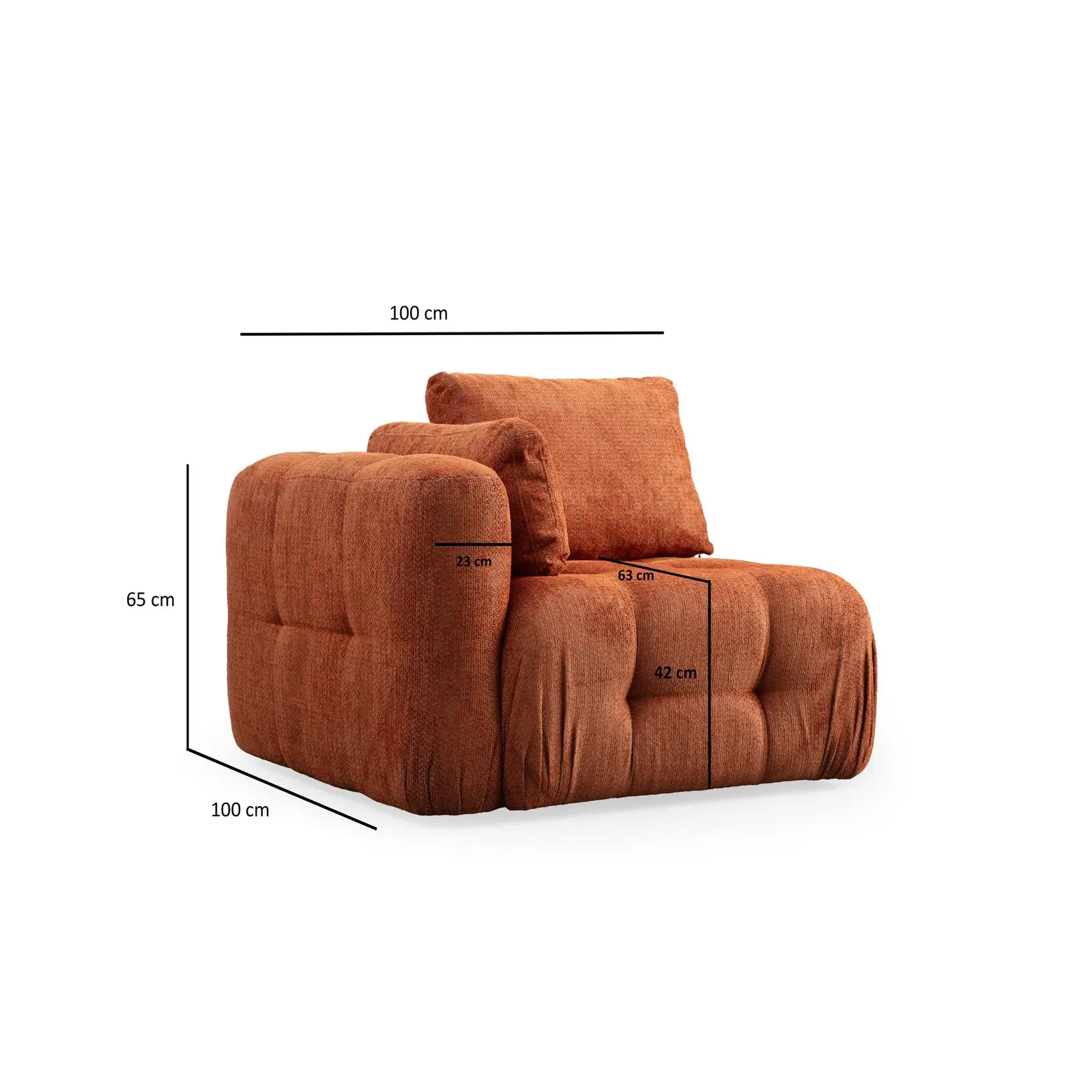 Amaris 2-Sitzer Sofa mit Bezug aus Stoff, 200x100 cm - Image 40