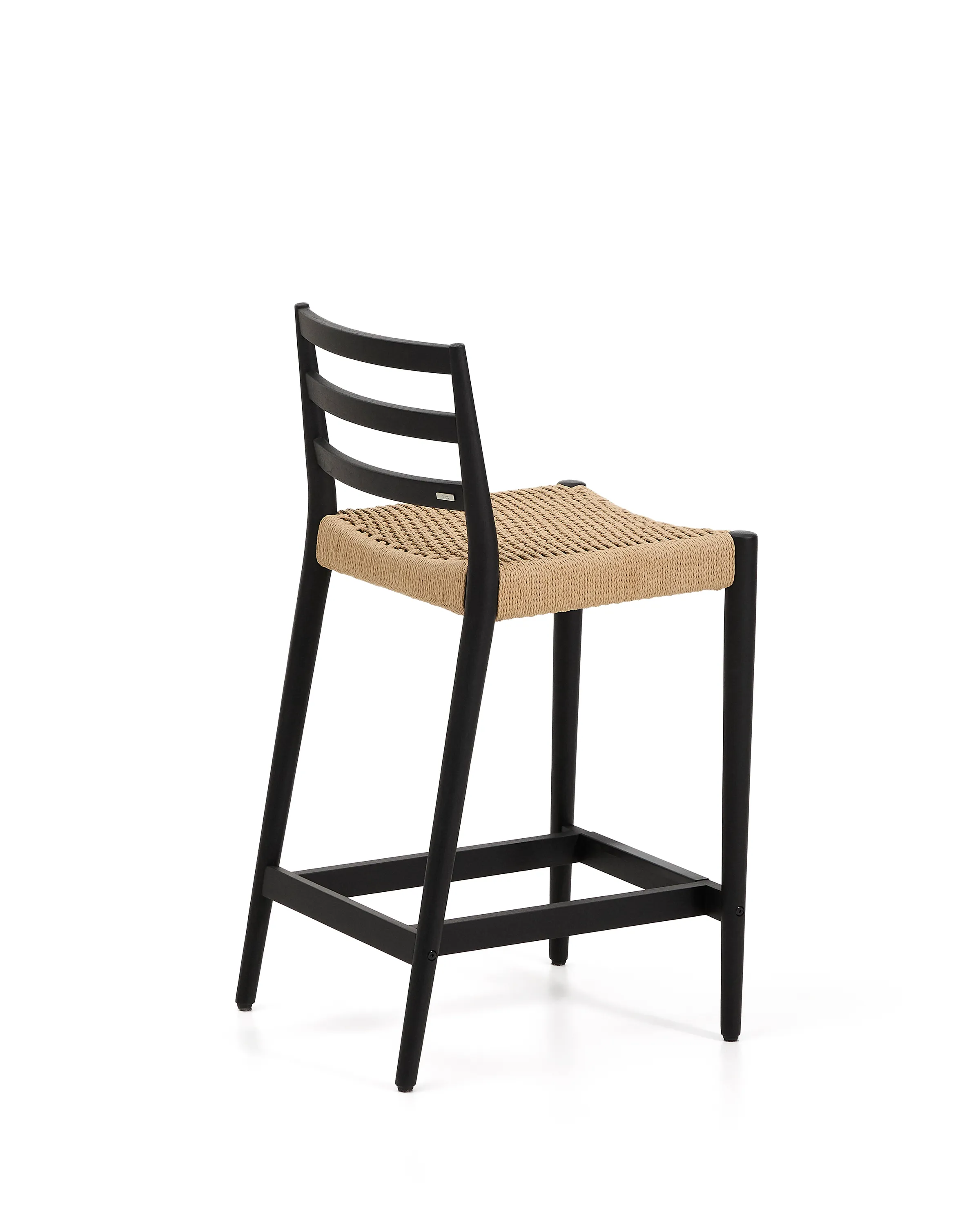 Analy Hocker Rückenlehne massives Eichenholz in verschiedenen Finishes Sitzfläche Seil 65 cm FSC 100 % - Image 16