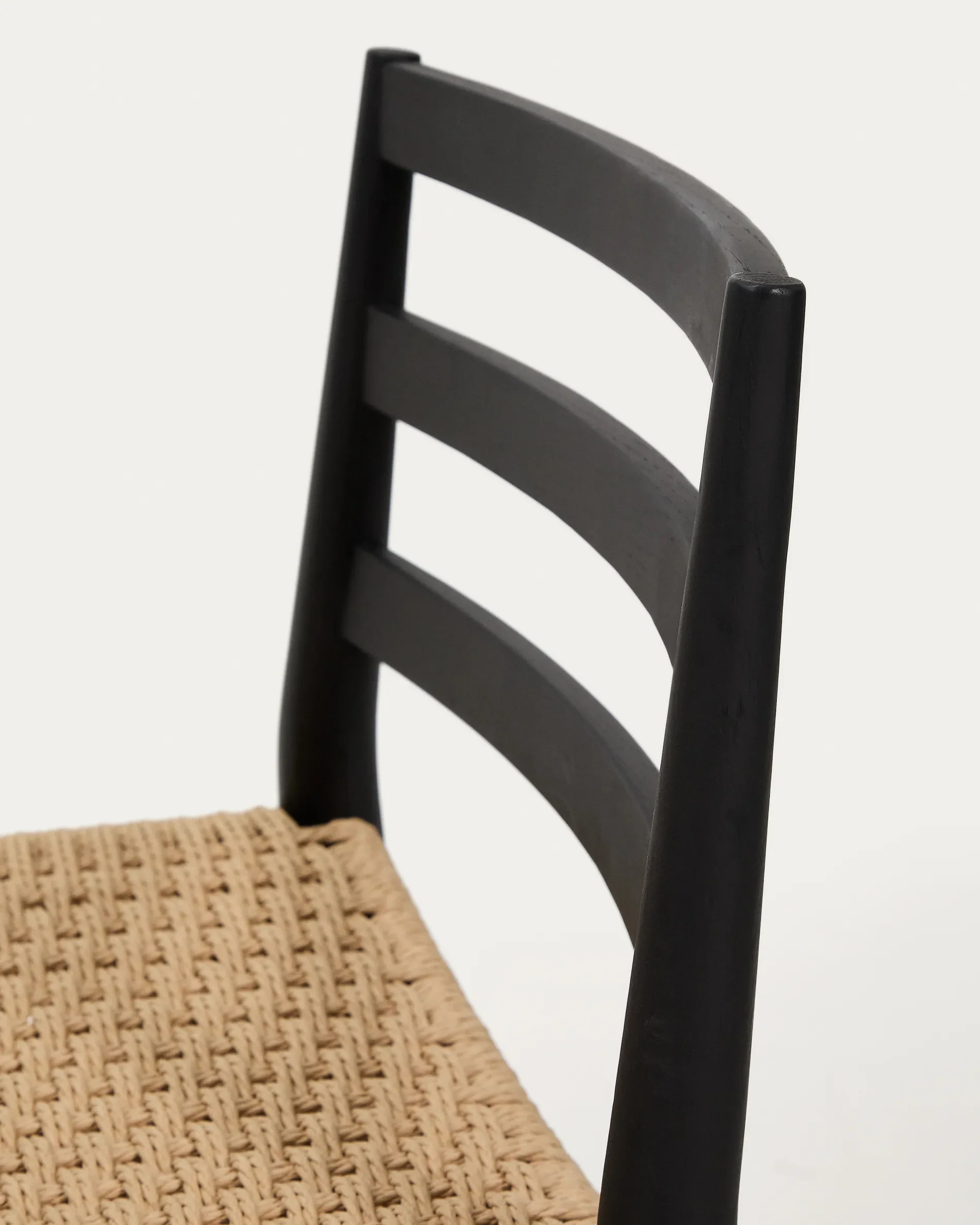 Analy Hocker Rückenlehne massives Eichenholz in verschiedenen Finishes Sitzfläche Seil 65 cm FSC 100 % - Image 18