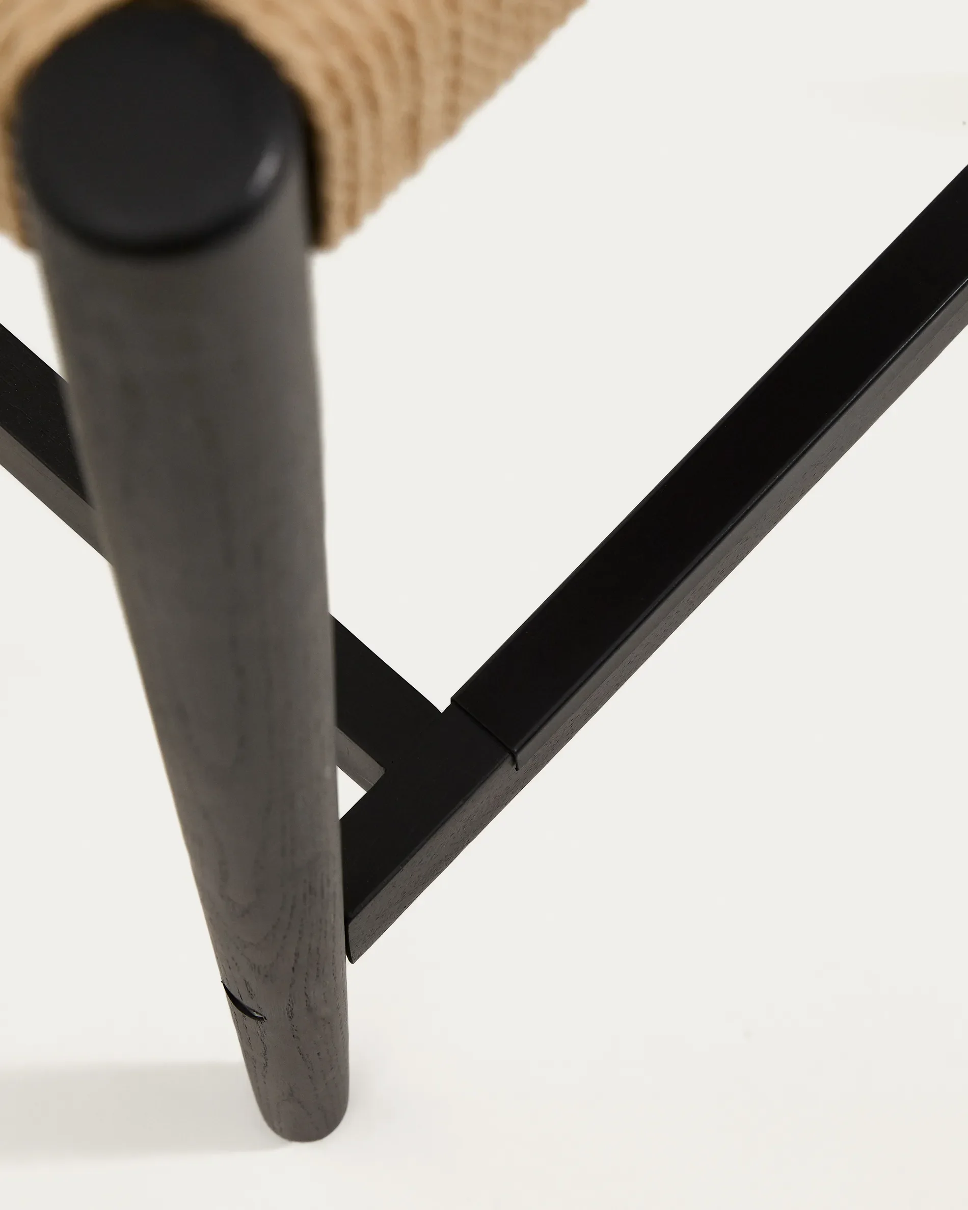 Analy Hocker Rückenlehne massives Eichenholz in verschiedenen Finishes Sitzfläche Seil 65 cm FSC 100 % - Image 20