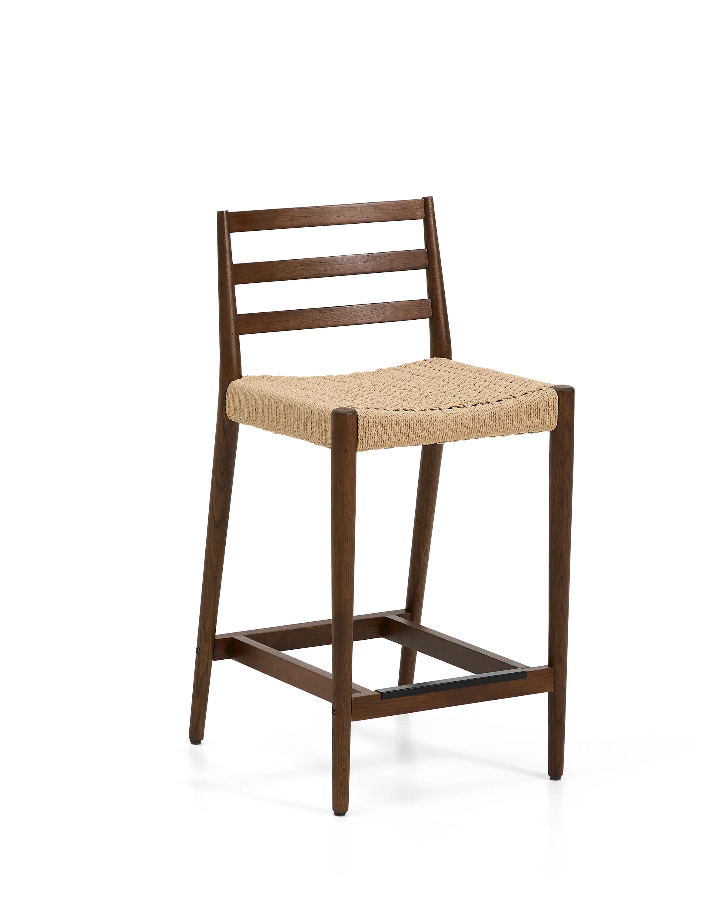 Analy Hocker Rückenlehne massives Eichenholz in verschiedenen Finishes Sitzfläche Seil 65 cm FSC 100 % - Image 21