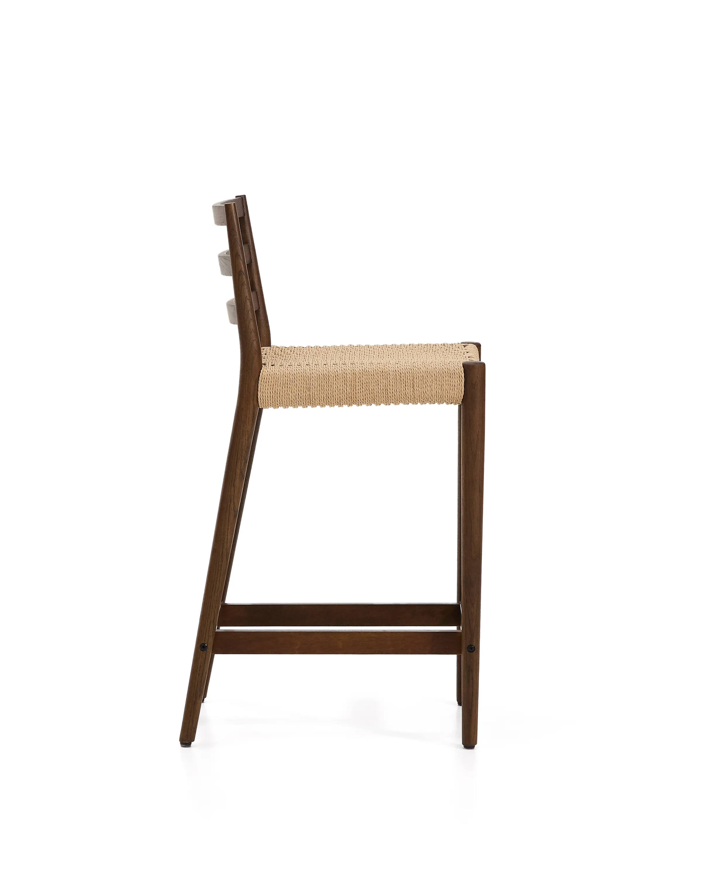Analy Hocker Rückenlehne massives Eichenholz in verschiedenen Finishes Sitzfläche Seil 65 cm FSC 100 % - Image 25