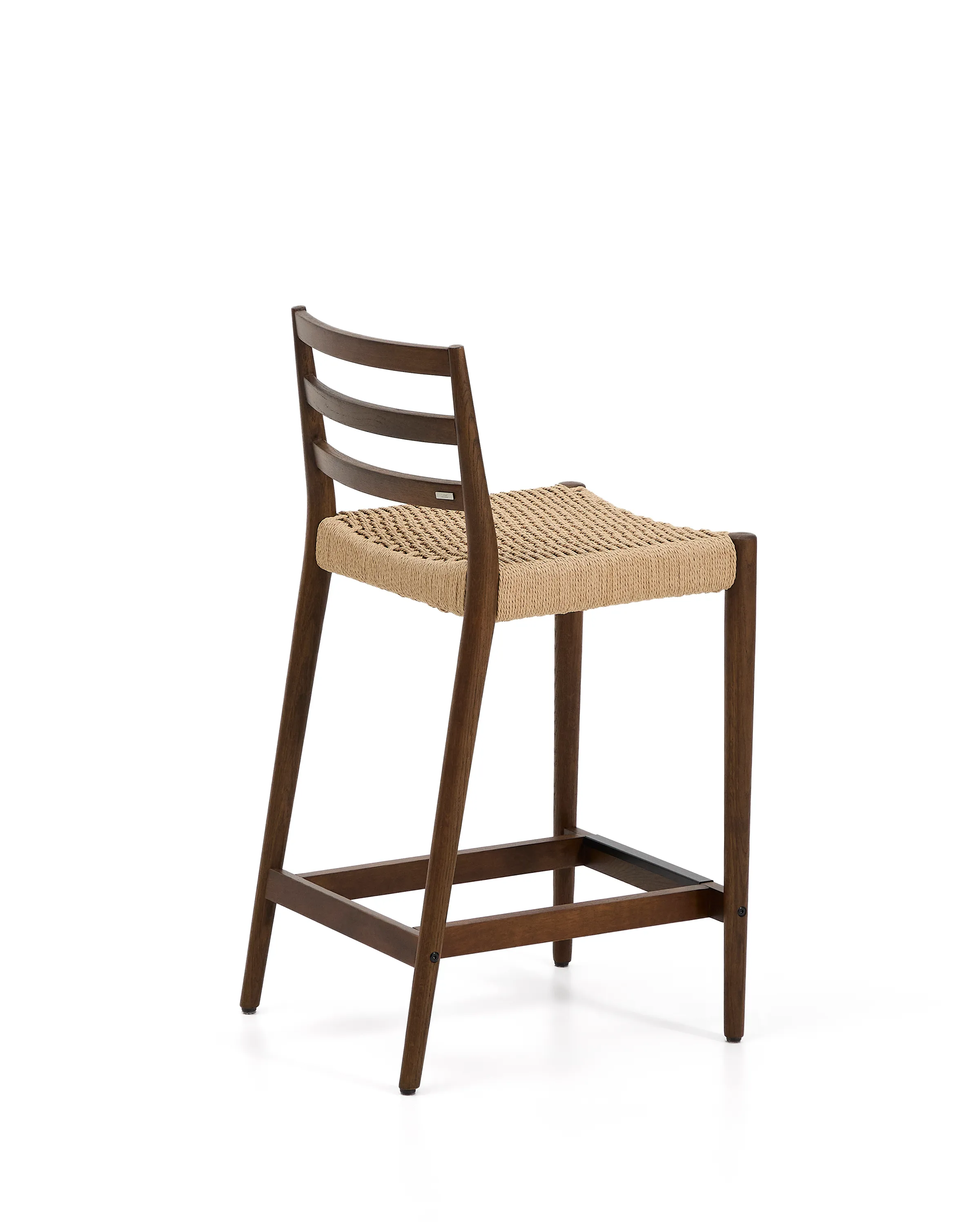 Analy Hocker Rückenlehne massives Eichenholz in verschiedenen Finishes Sitzfläche Seil 65 cm FSC 100 % - Image 26