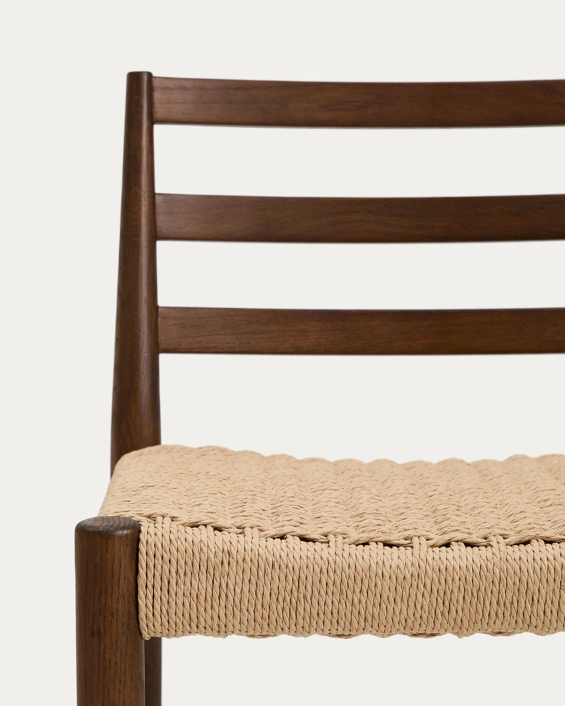 Analy Hocker Rückenlehne massives Eichenholz in verschiedenen Finishes Sitzfläche Seil 65 cm FSC 100 % - Image 27