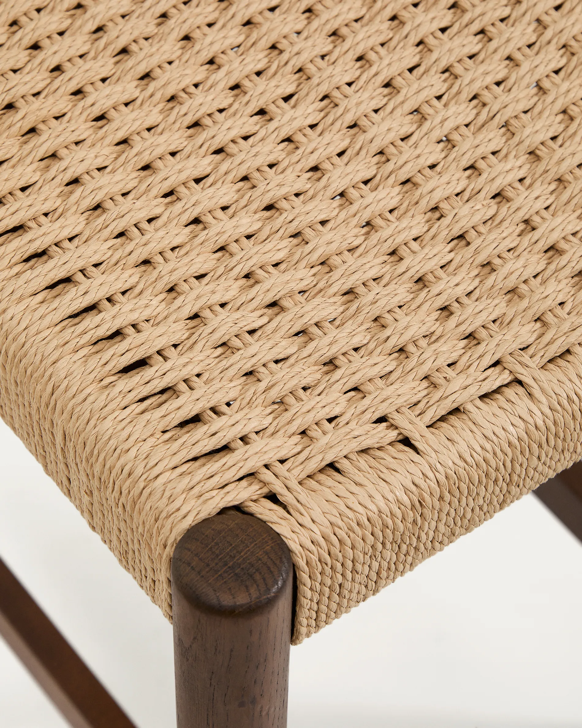 Analy Hocker Rückenlehne massives Eichenholz in verschiedenen Finishes Sitzfläche Seil 65 cm FSC 100 % - Image 29