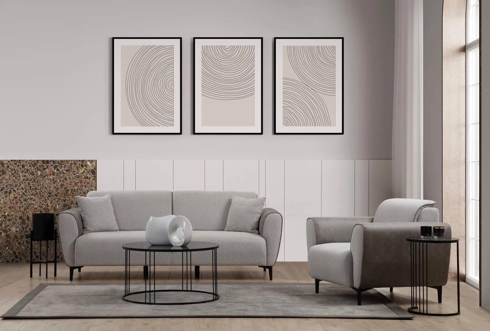 Aren 3-Sitzer Schlafsofa in Zimtbeige, 215x85 cm - Image 17