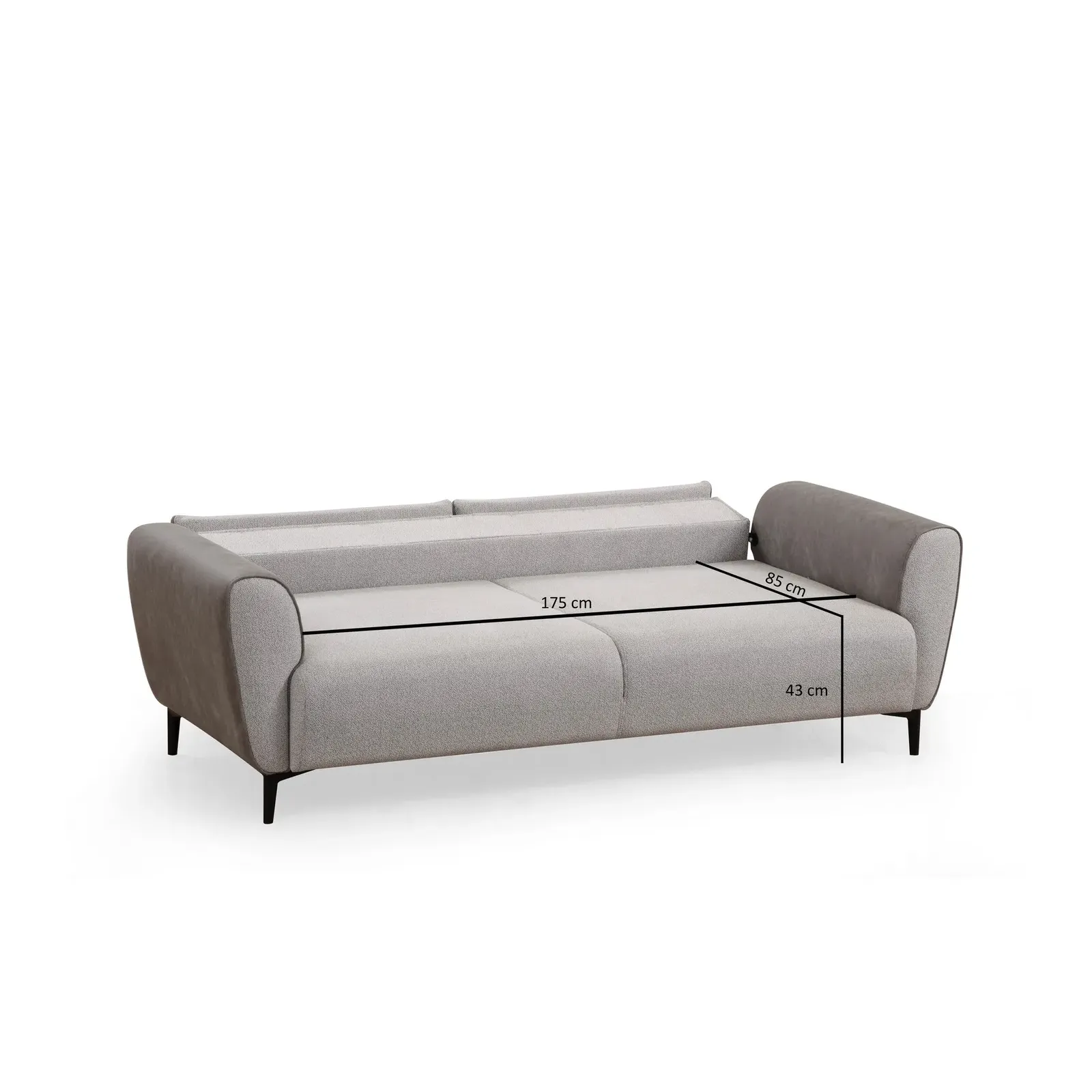 Aren 3-Sitzer Schlafsofa in Zimtbeige, 215x85 cm - Image 25