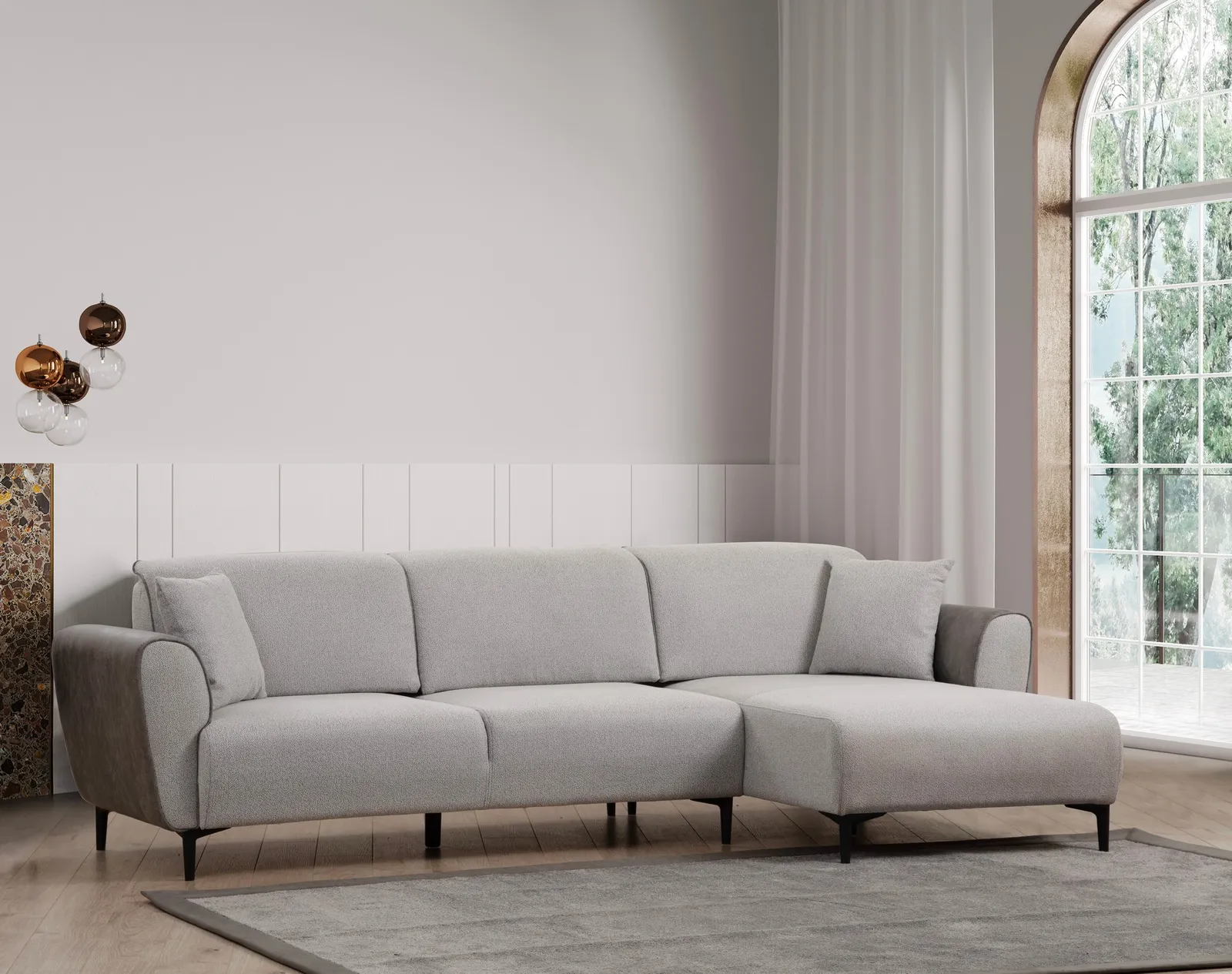 Aren Eckschlafsofa, Rechte Seite, 260x150 cm - Image 14