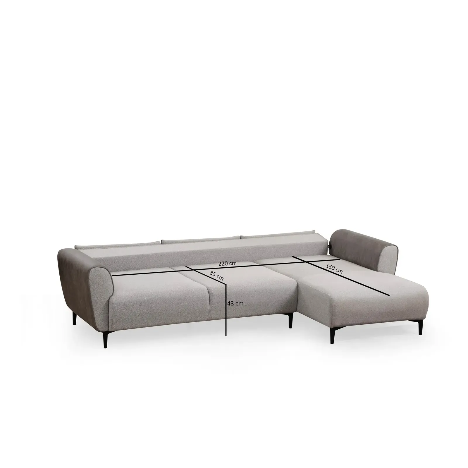 Aren Eckschlafsofa, Rechte Seite, 260x150 cm - Image 22