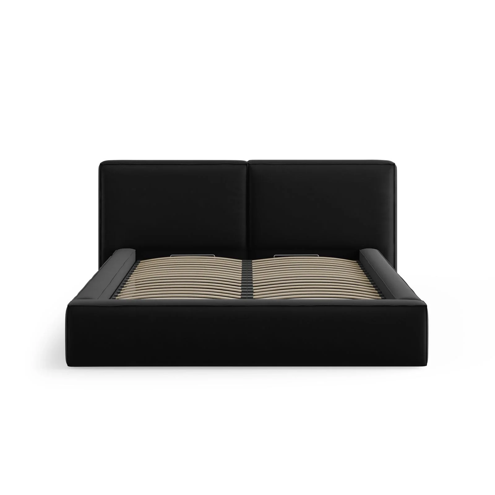 Arendal Bett mit Doppelkopfteil und Stauraum aus Samt oder Strukturstoff, 140x200 cm - Image 47