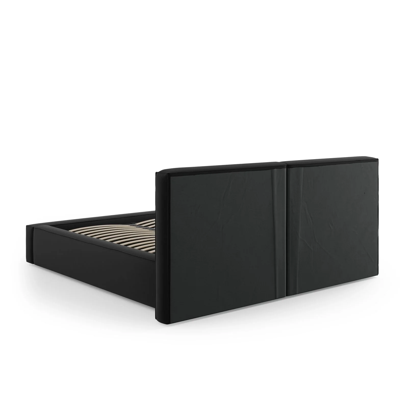 Arendal Bett mit Doppelkopfteil und Stauraum aus Samt oder Strukturstoff, 140x200 cm - Image 49