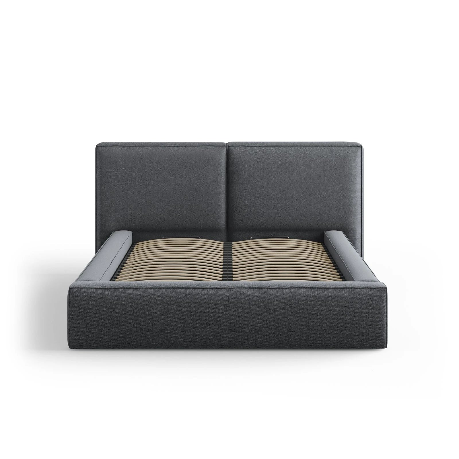 Arendal Bett mit Doppelkopfteil und Stauraum aus Samt oder Strukturstoff, 140x200 cm - Image 72