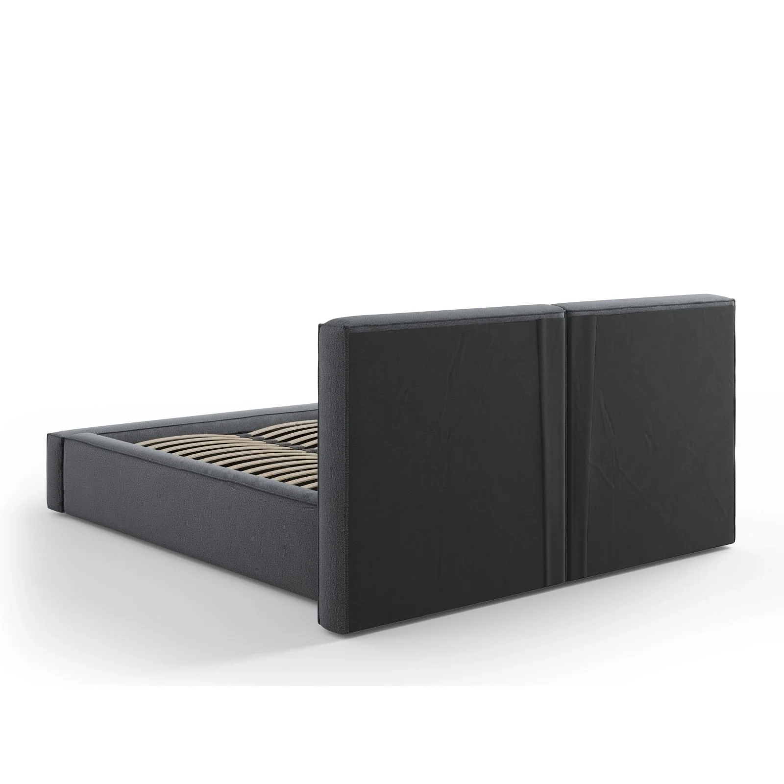 Arendal Bett mit Doppelkopfteil und Stauraum aus Samt oder Strukturstoff, 140x200 cm - Image 74