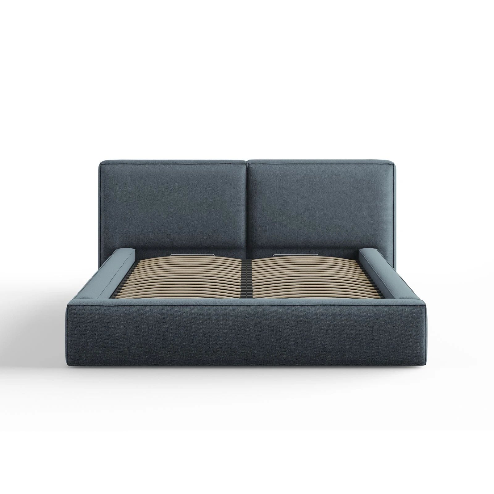 Arendal Bett mit Doppelkopfteil und Stauraum aus Samt oder Strukturstoff, 160x200 cm - Image 62