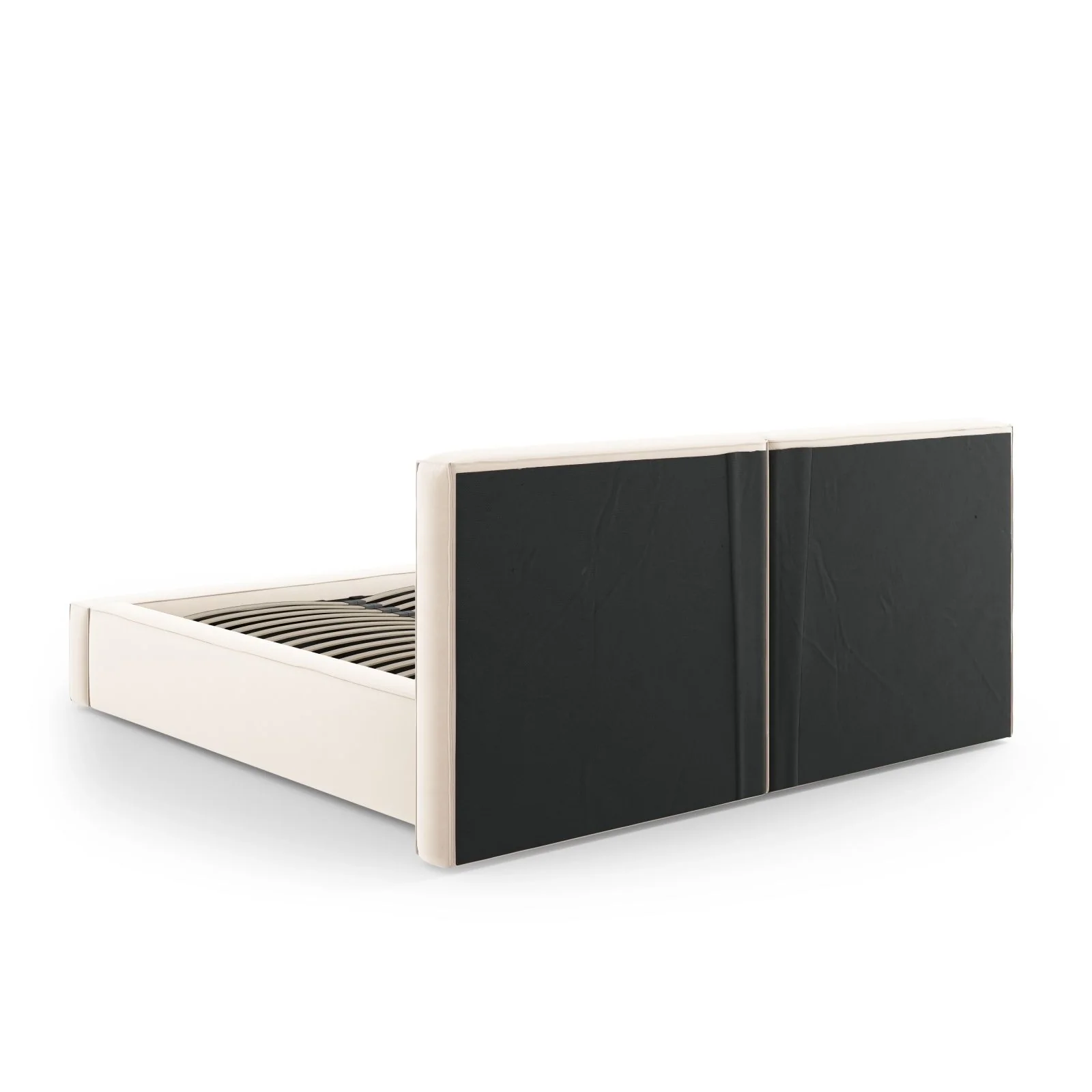 Arendal Bett mit Doppelkopfteil und Stauraum aus Samt oder Strukturstoff, 200x200 cm - Image 7