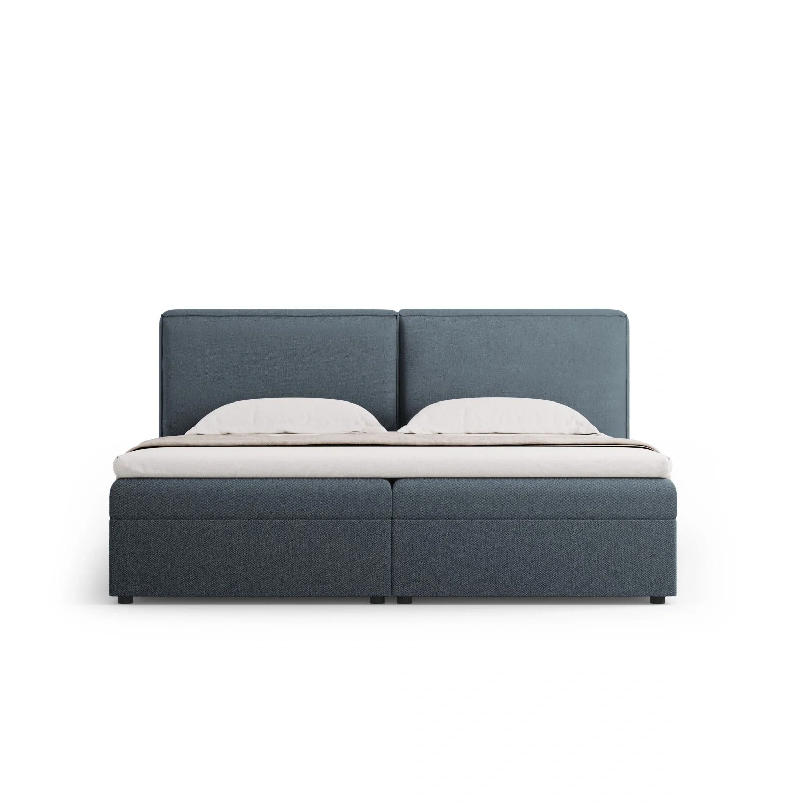 Arendal Boxspringbett mit Kopfteil und Stauraum aus Samt oder Strukturstoff, 140x200 cm - Image 75
