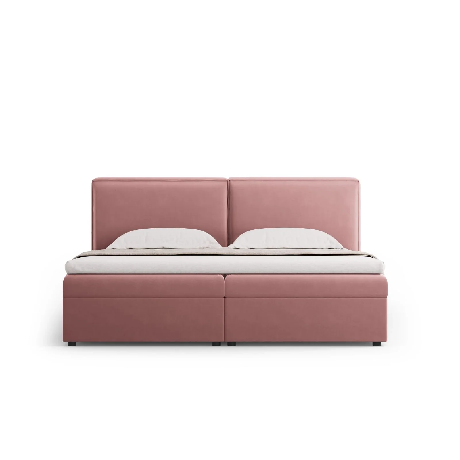 Arendal Boxspringbett mit Kopfteil und Stauraum aus Samt oder Strukturstoff, 160x200 cm - Image 11