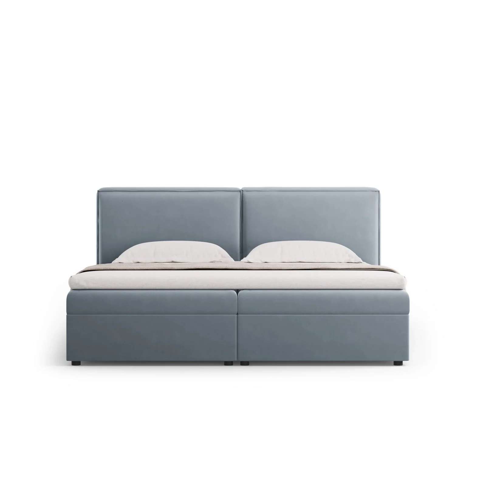 Arendal Boxspringbett mit Kopfteil und Stauraum aus Samt oder Strukturstoff, 160x200 cm - Image 19