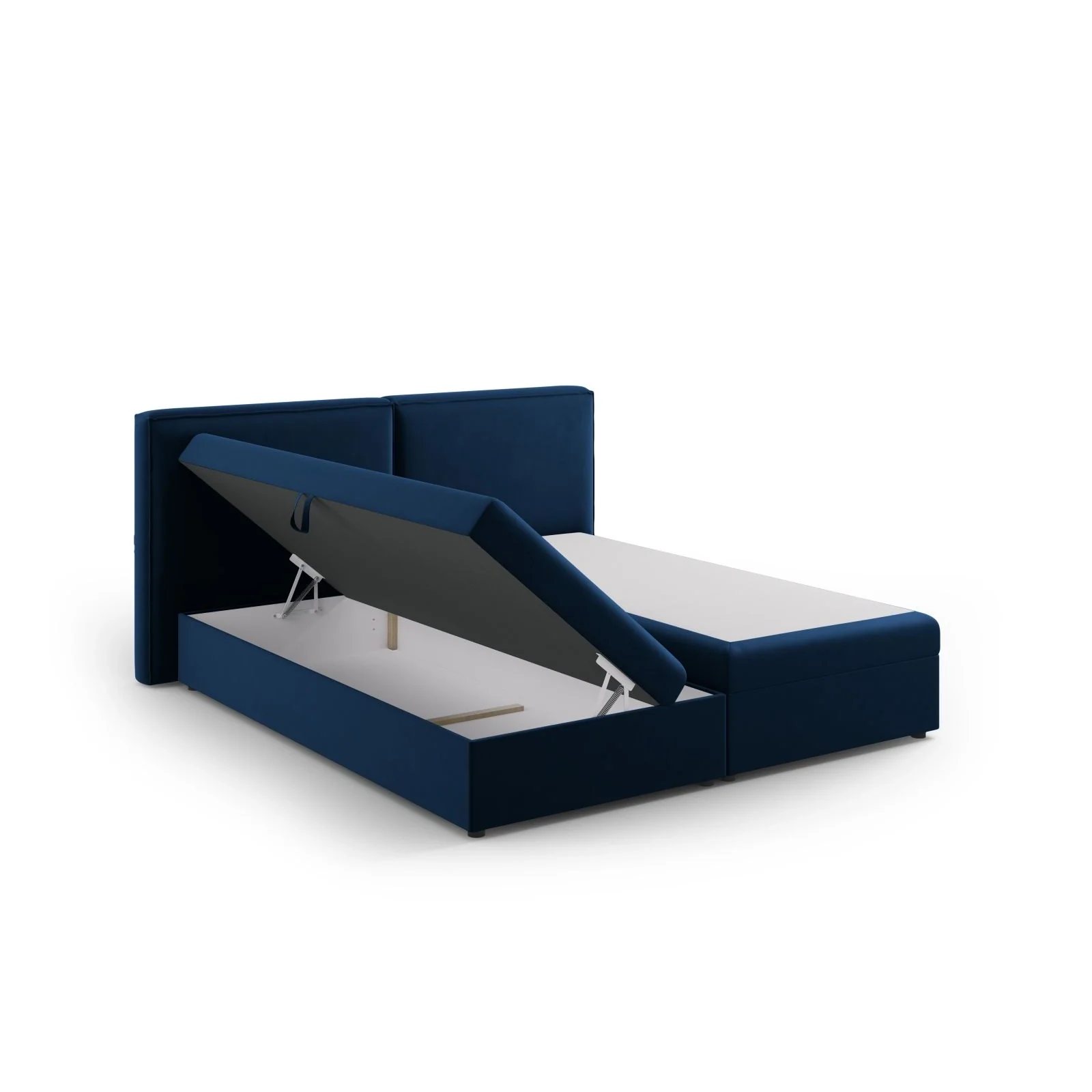 Arendal Boxspringbett mit Kopfteil und Stauraum aus Samt oder Strukturstoff, 160x200 cm - Image 28