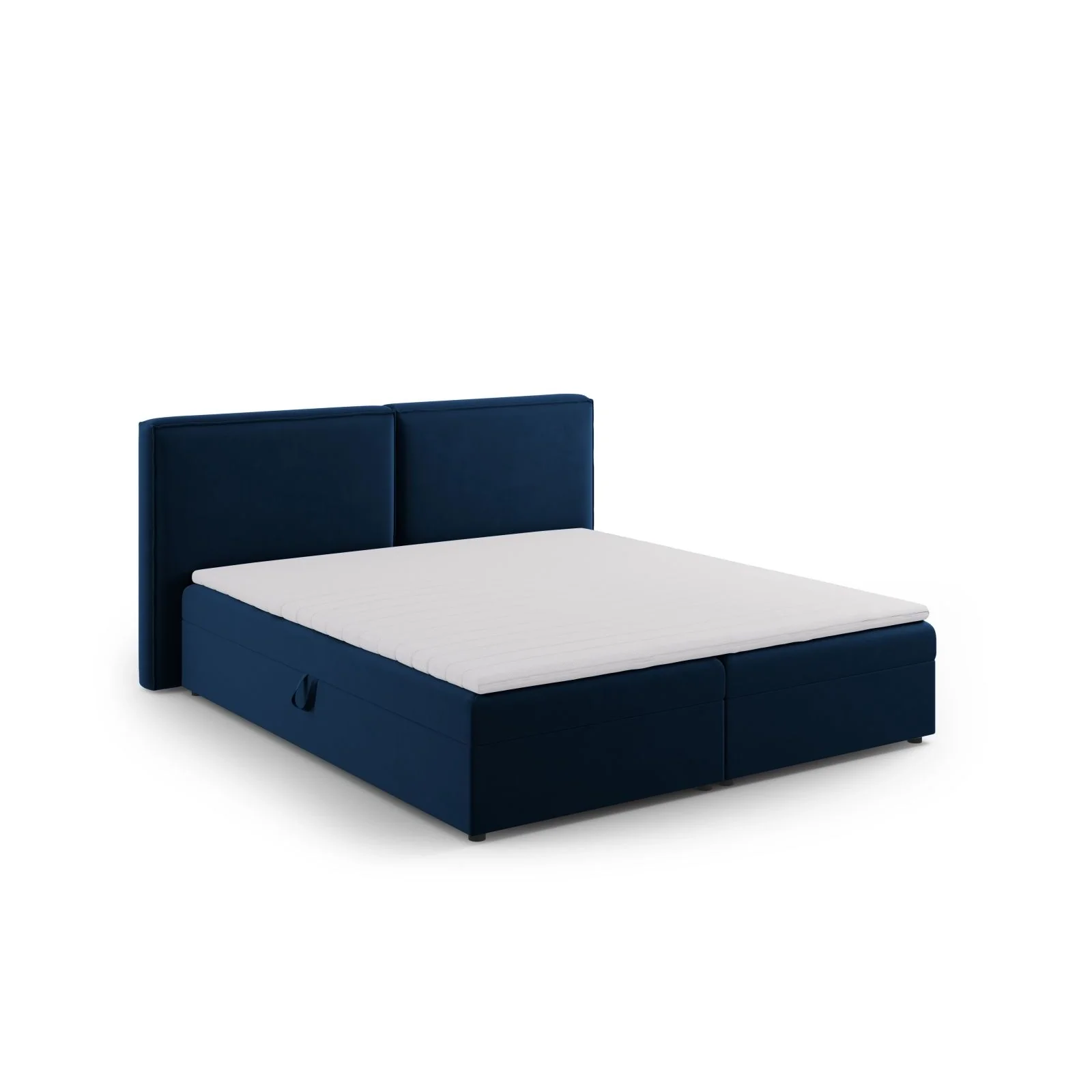 Arendal Boxspringbett mit Kopfteil und Stauraum aus Samt oder Strukturstoff, 160x200 cm - Image 30