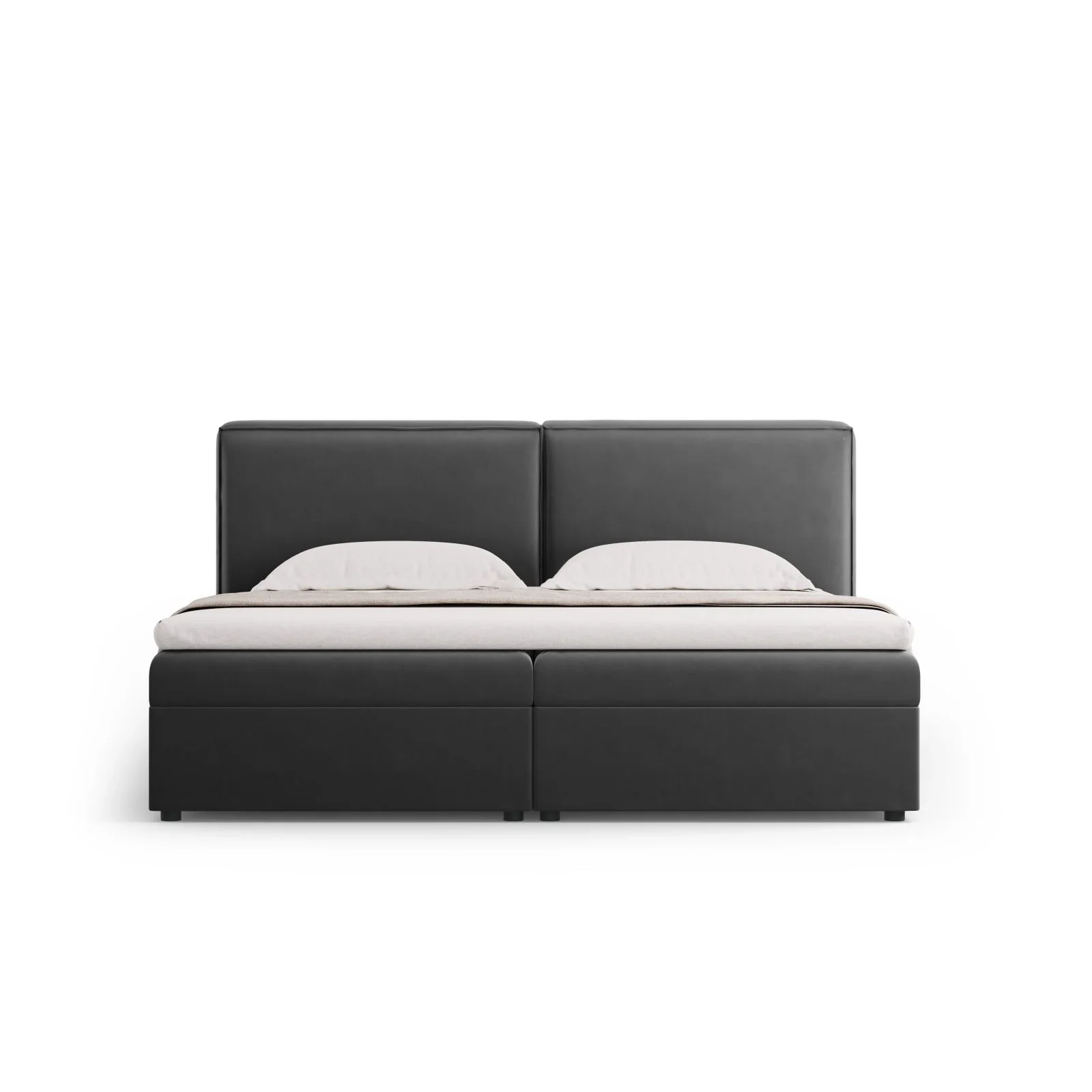 Arendal Boxspringbett mit Kopfteil und Stauraum aus Samt oder Strukturstoff, 160x200 cm - Image 43