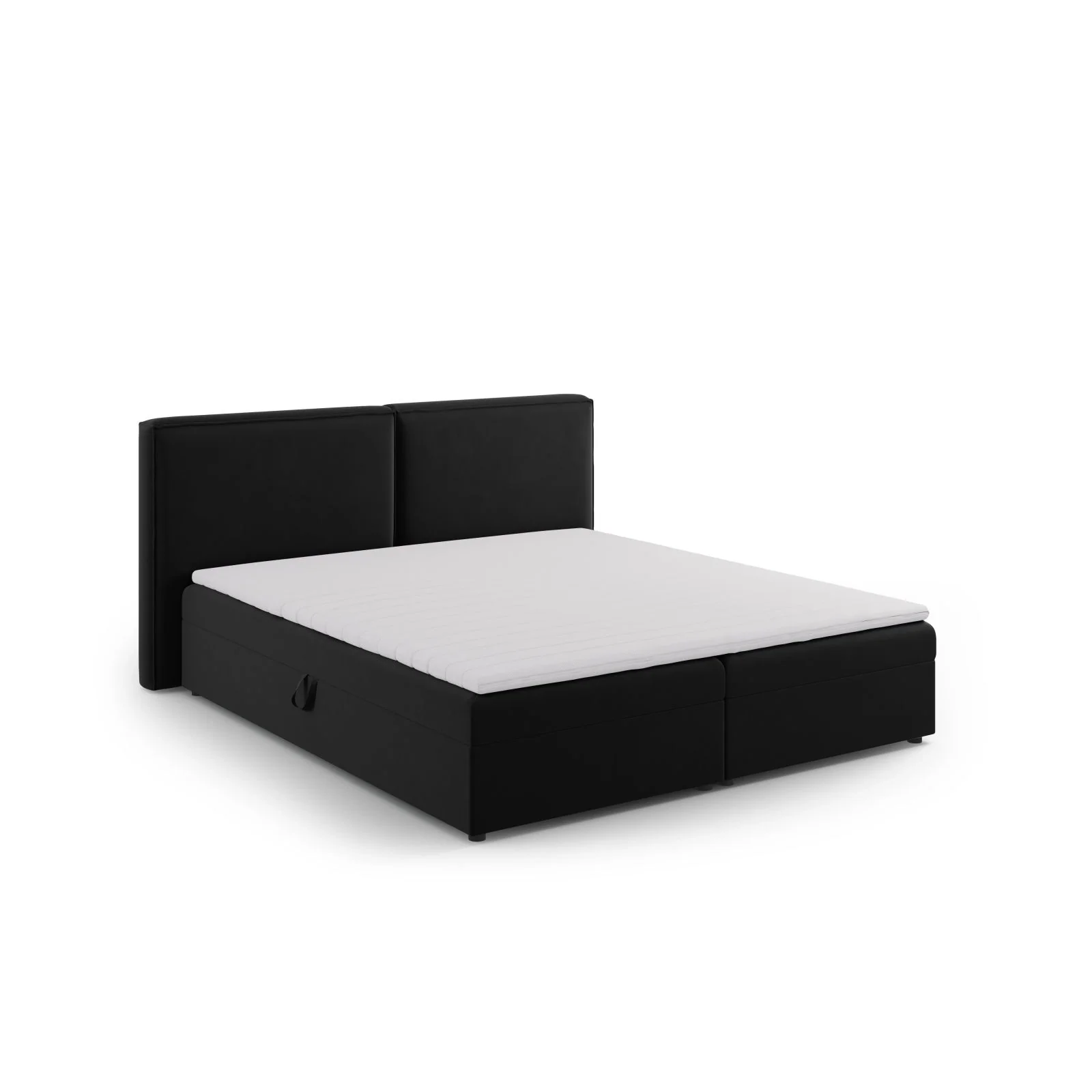Arendal Boxspringbett mit Kopfteil und Stauraum aus Samt oder Strukturstoff, 160x200 cm - Image 54
