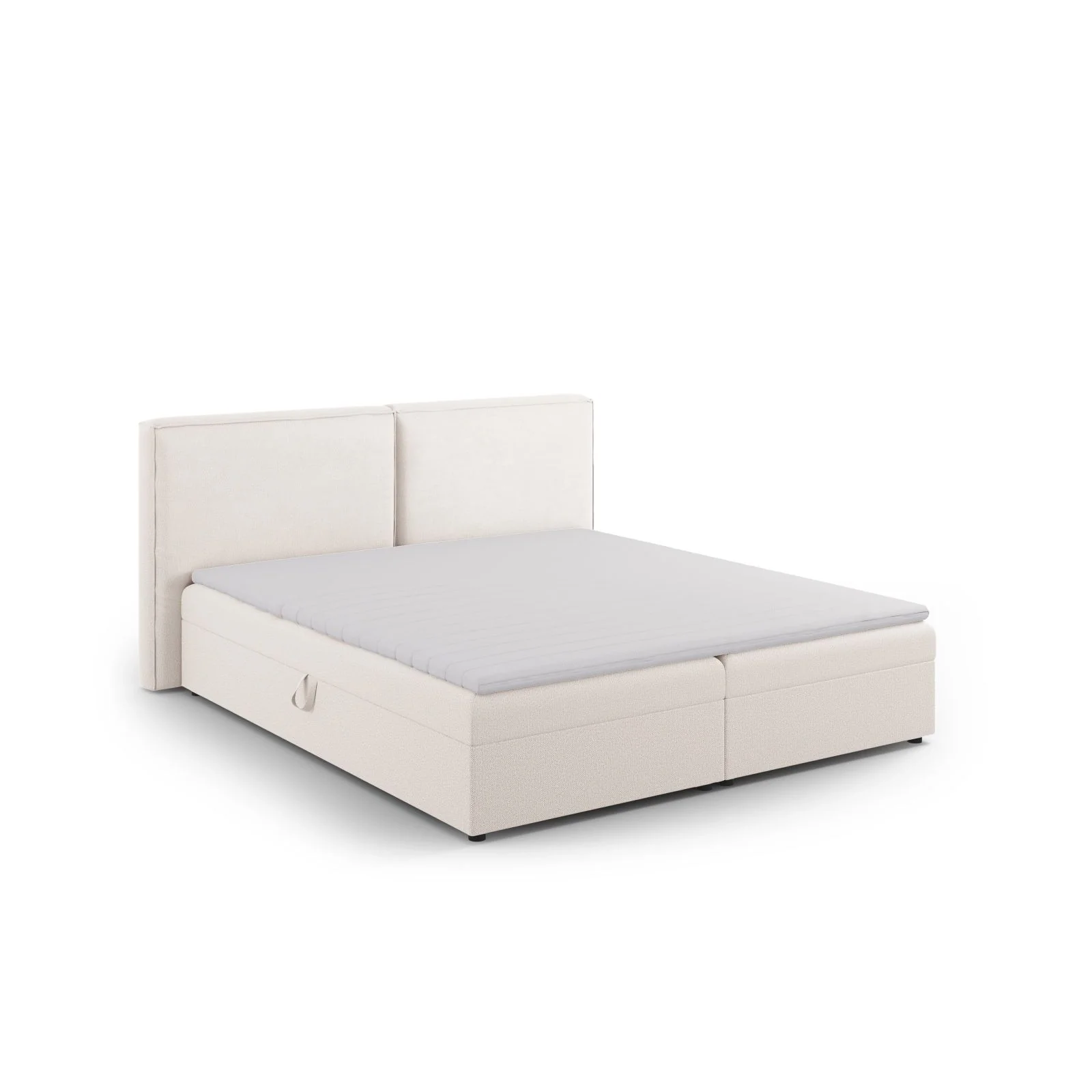 Arendal Boxspringbett mit Kopfteil und Stauraum aus Samt oder Strukturstoff, 160x200 cm - Image 62