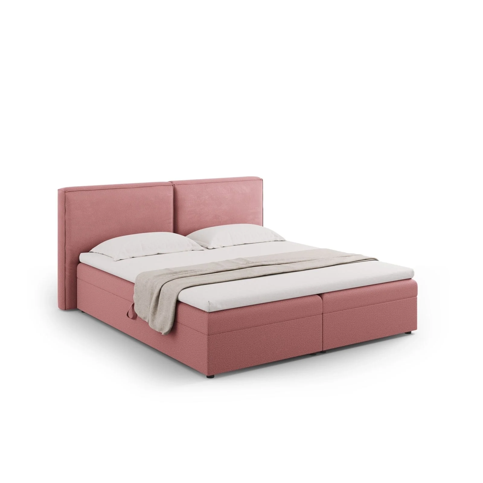 Arendal Boxspringbett mit Kopfteil und Stauraum aus Samt oder Strukturstoff, 160x200 cm - Image 65