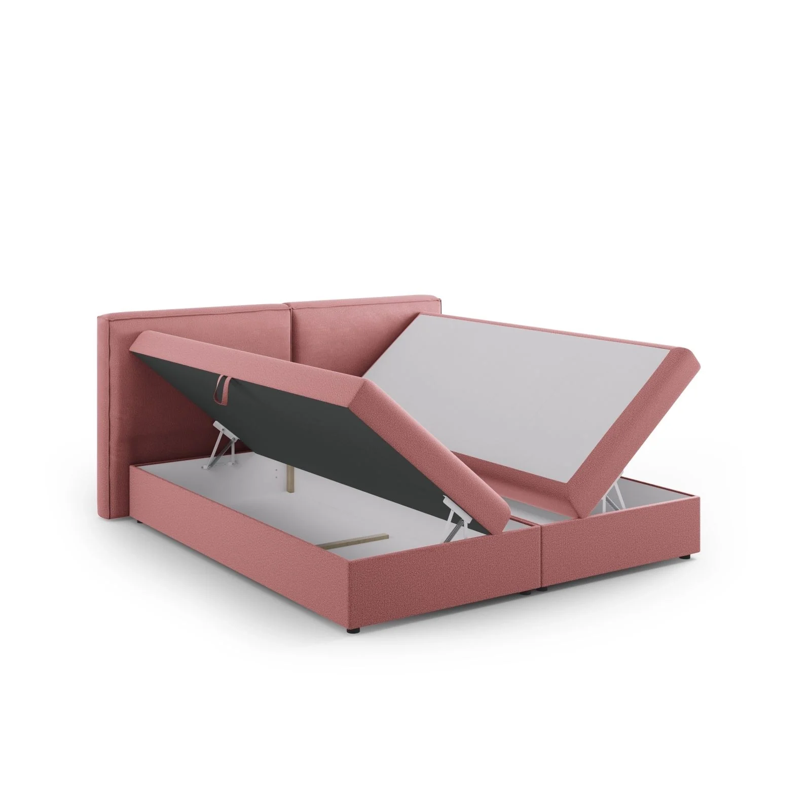 Arendal Boxspringbett mit Kopfteil und Stauraum aus Samt oder Strukturstoff, 160x200 cm - Image 69