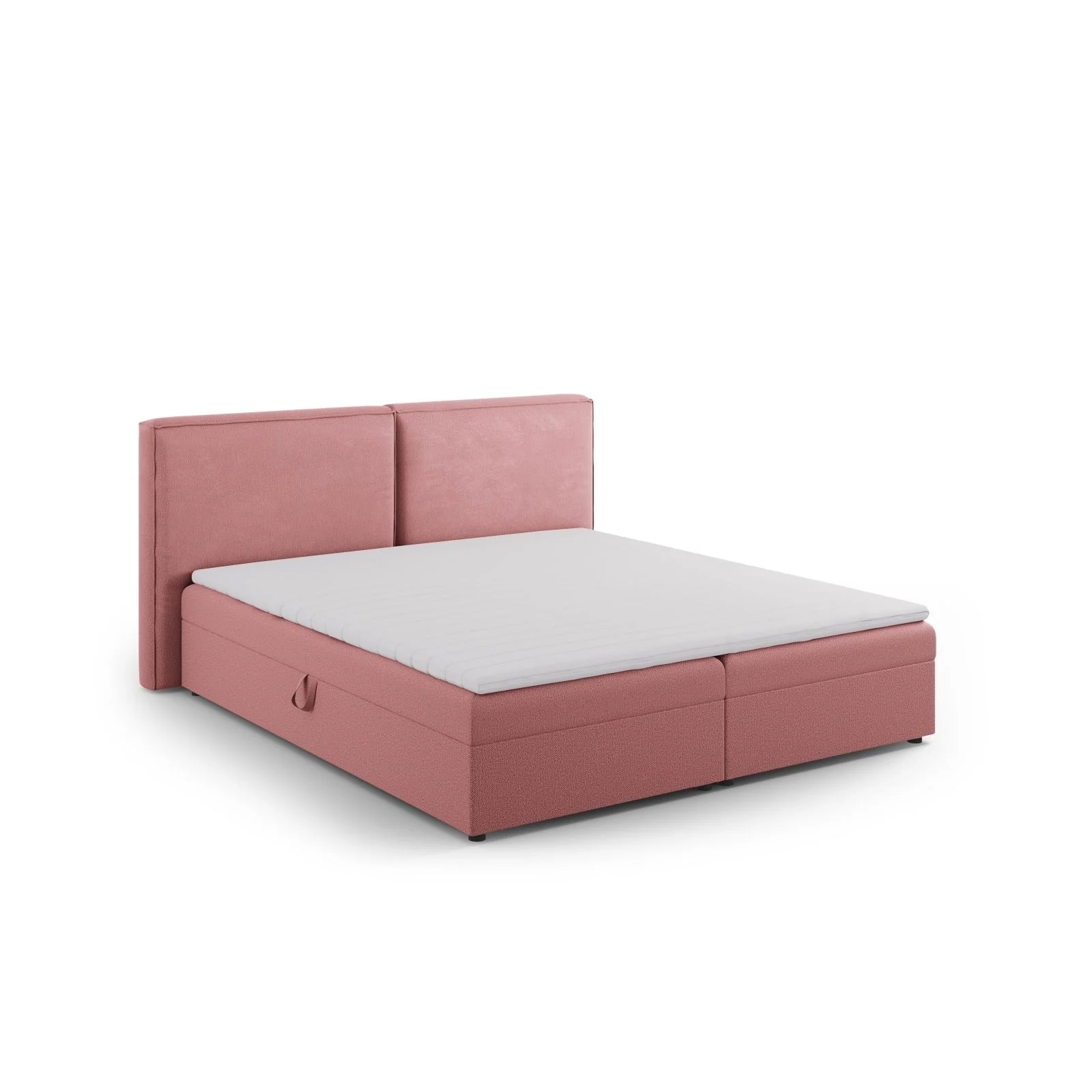 Arendal Boxspringbett mit Kopfteil und Stauraum aus Samt oder Strukturstoff, 160x200 cm - Image 70