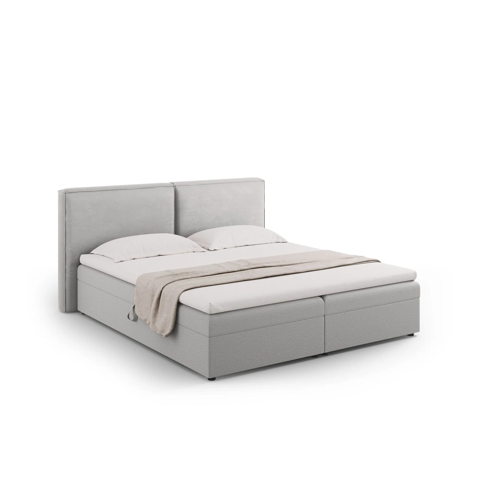 Arendal Boxspringbett mit Kopfteil und Stauraum aus Samt oder Strukturstoff, 160x200 cm - Image 81
