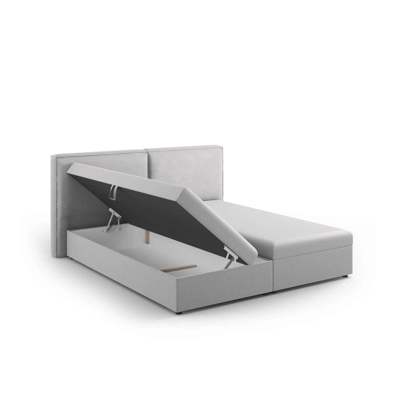 Arendal Boxspringbett mit Kopfteil und Stauraum aus Samt oder Strukturstoff, 160x200 cm - Image 84